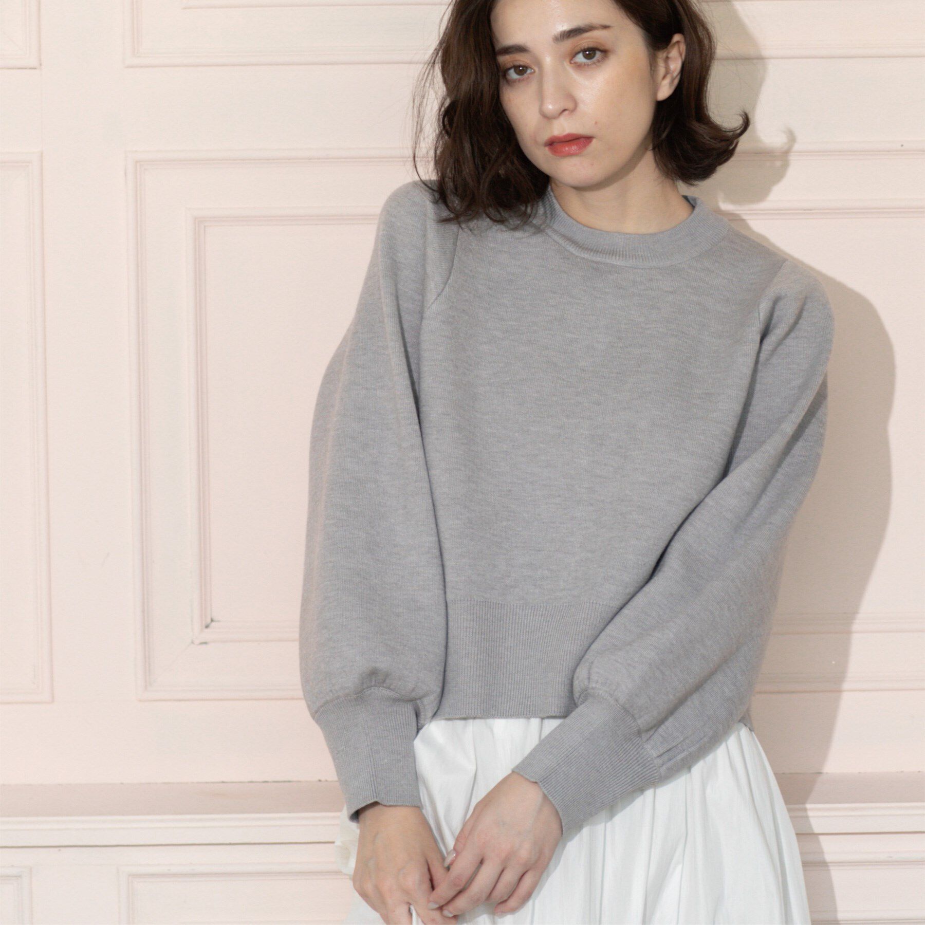 OPAQUE.CLIP「スウェットライクニット」|ニット・セーター|