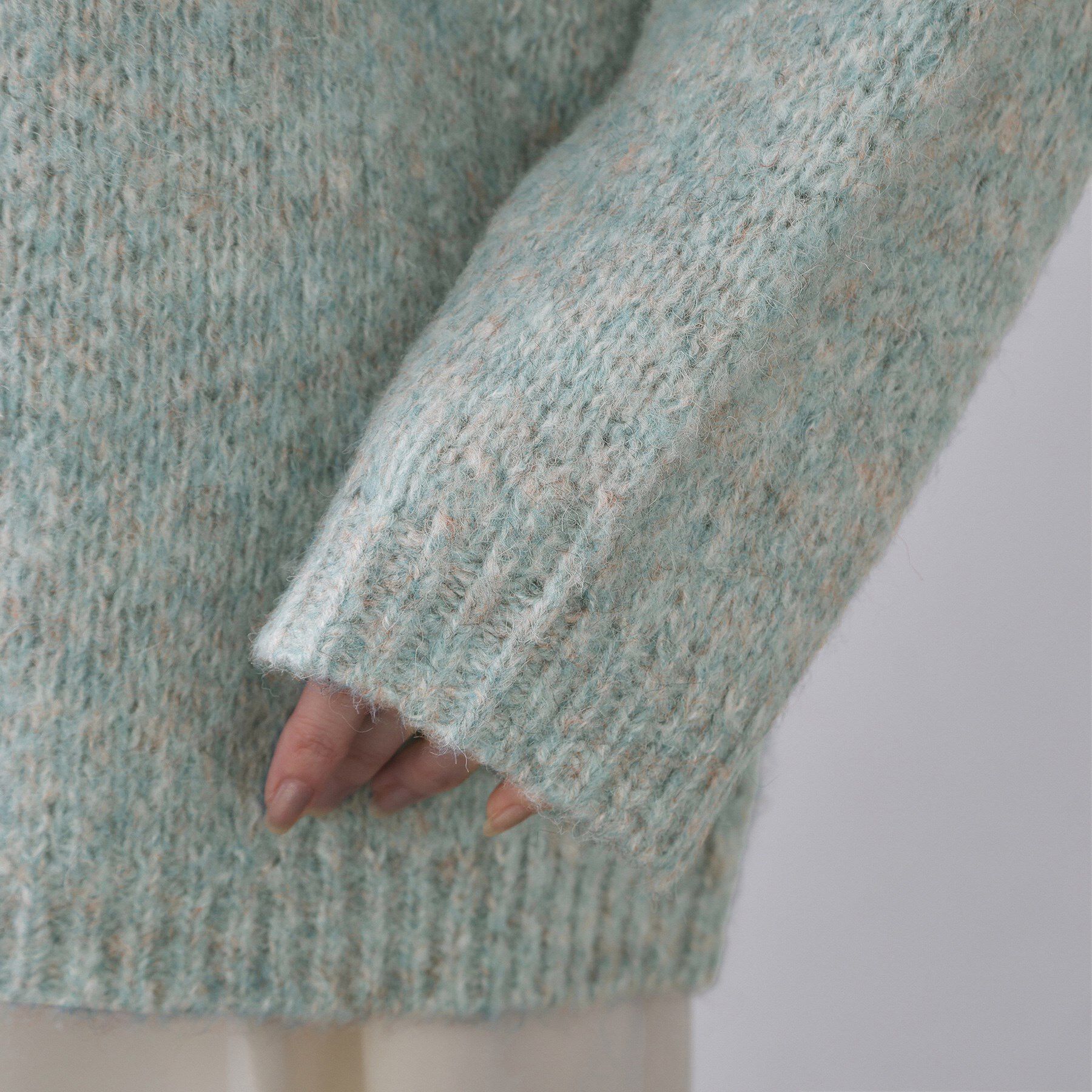 OPAQUE.CLIP「カラーMIXリラクシーミドルゲージニット【洗濯機OK】」|ニット・セーター|