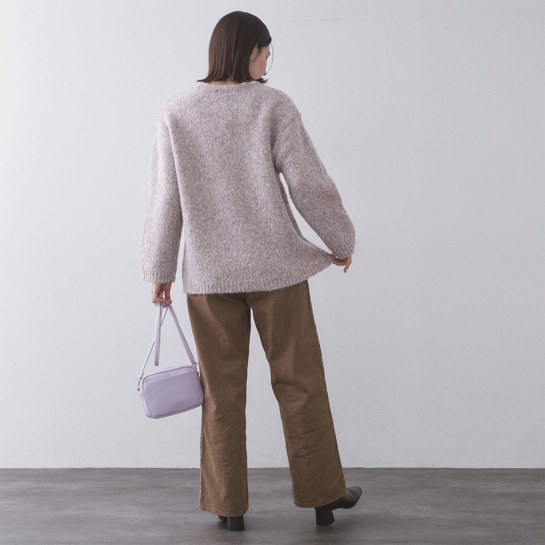 OPAQUE.CLIP「カラーMIXリラクシーミドルゲージニット【洗濯機OK】」|ニット・セーター|