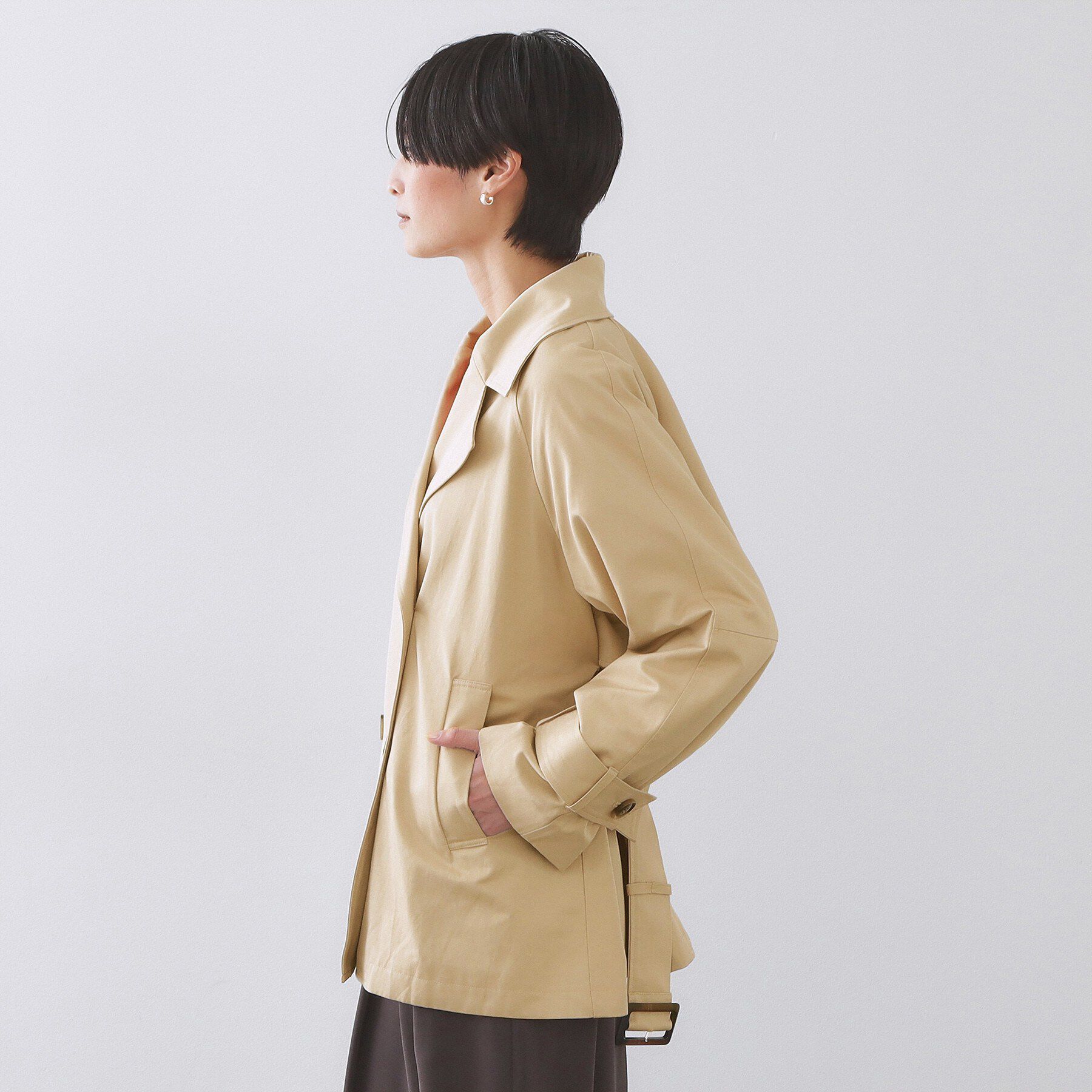 OPAQUE.CLIP「ミドルトレンチコート【洗濯機OK】」|トレンチコート|
