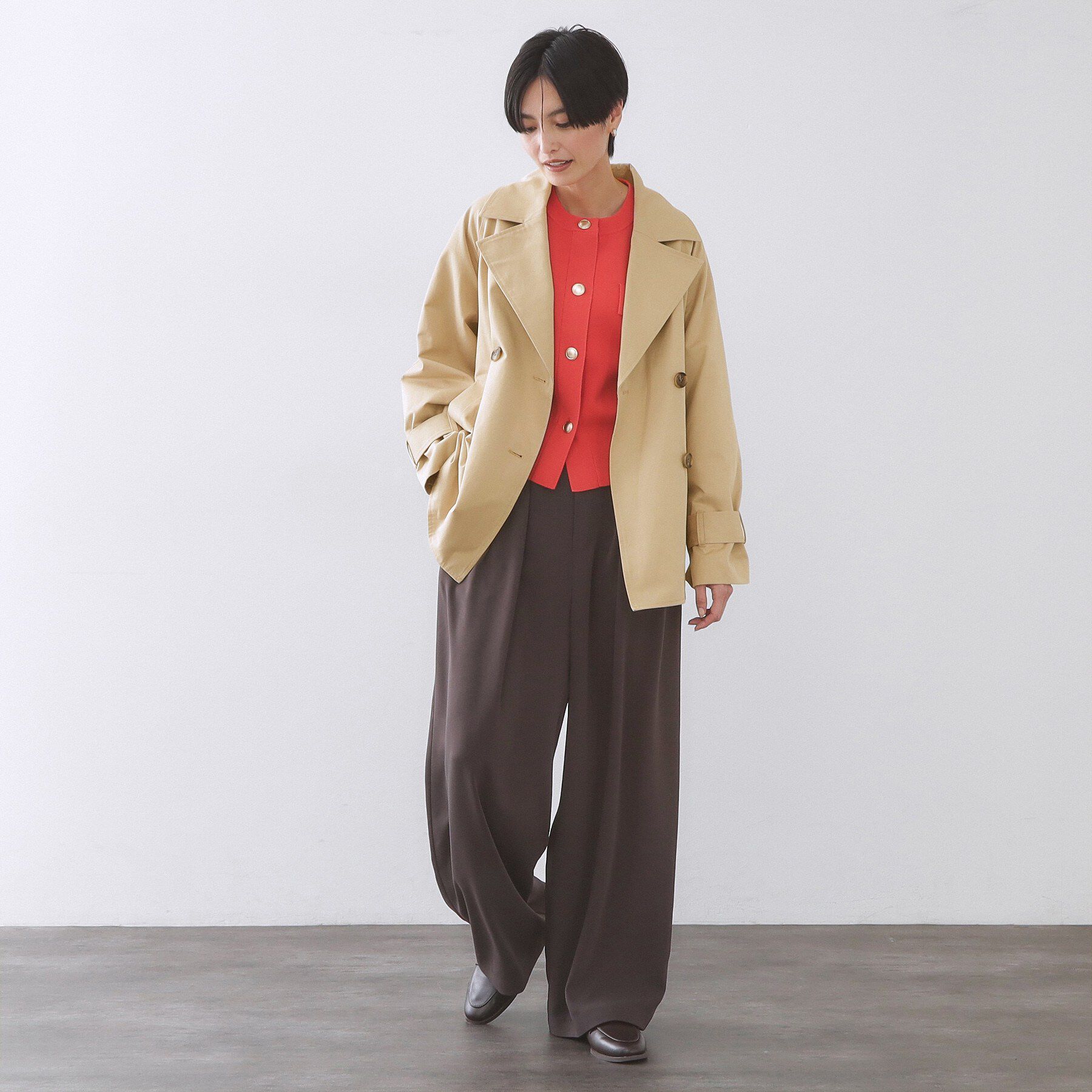 OPAQUE.CLIP「ミドルトレンチコート【洗濯機OK】」|トレンチコート|