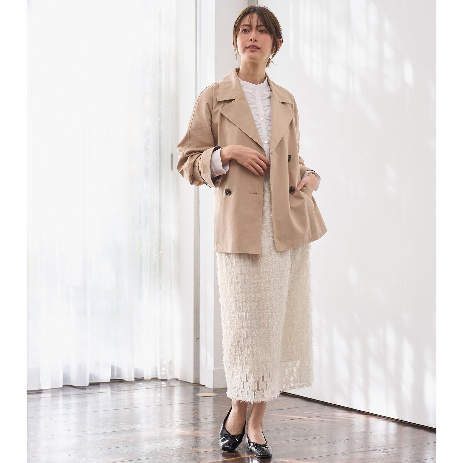 OPAQUE.CLIP「ミドルトレンチコート【洗濯機OK】」|トレンチコート|