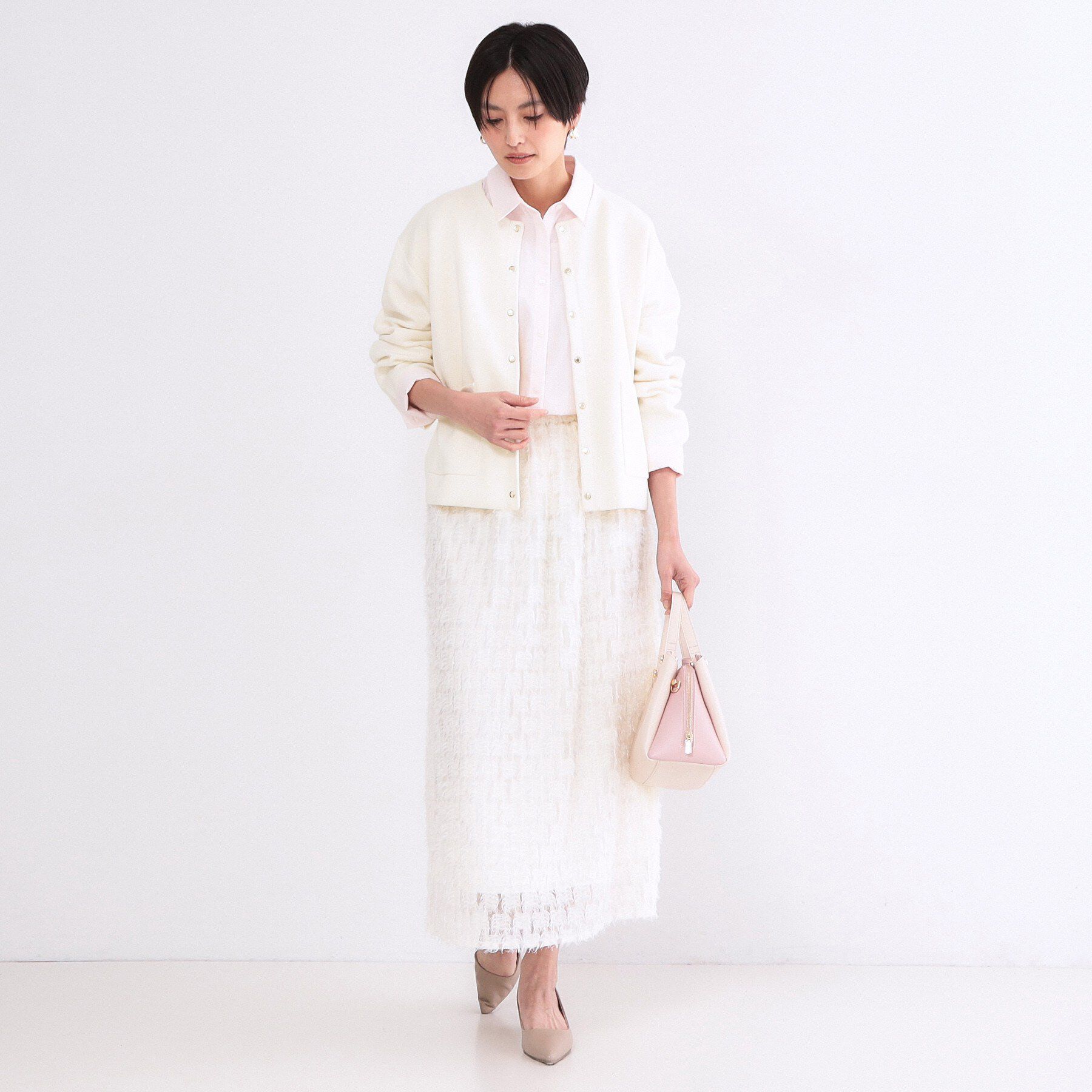 OPAQUE.CLIP「スナップボタンニットカーディガン【洗濯機OK】」|カーディガン|