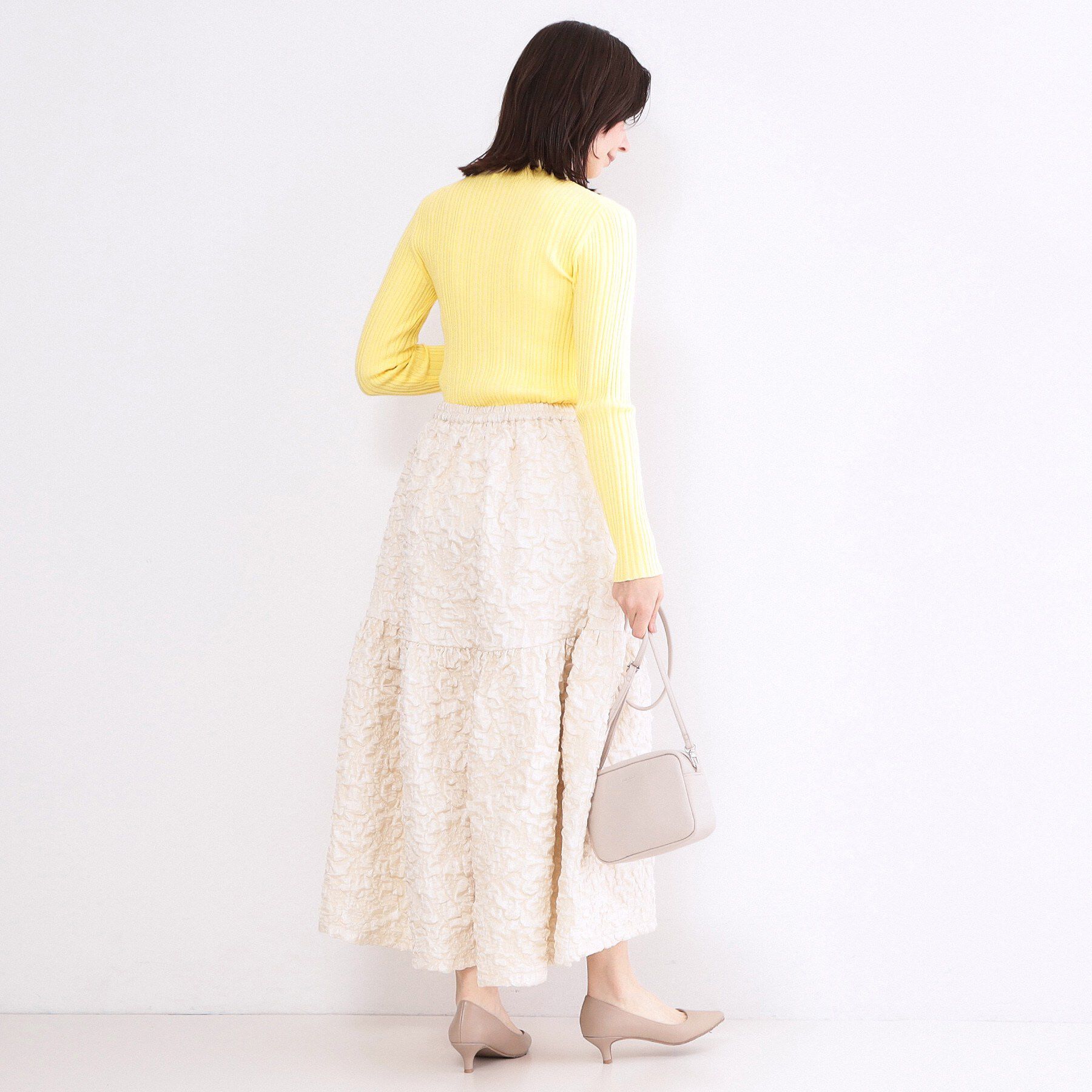 OPAQUE.CLIP「ランダムリブハイネックニット【洗濯機OK】」|ニット・セーター|