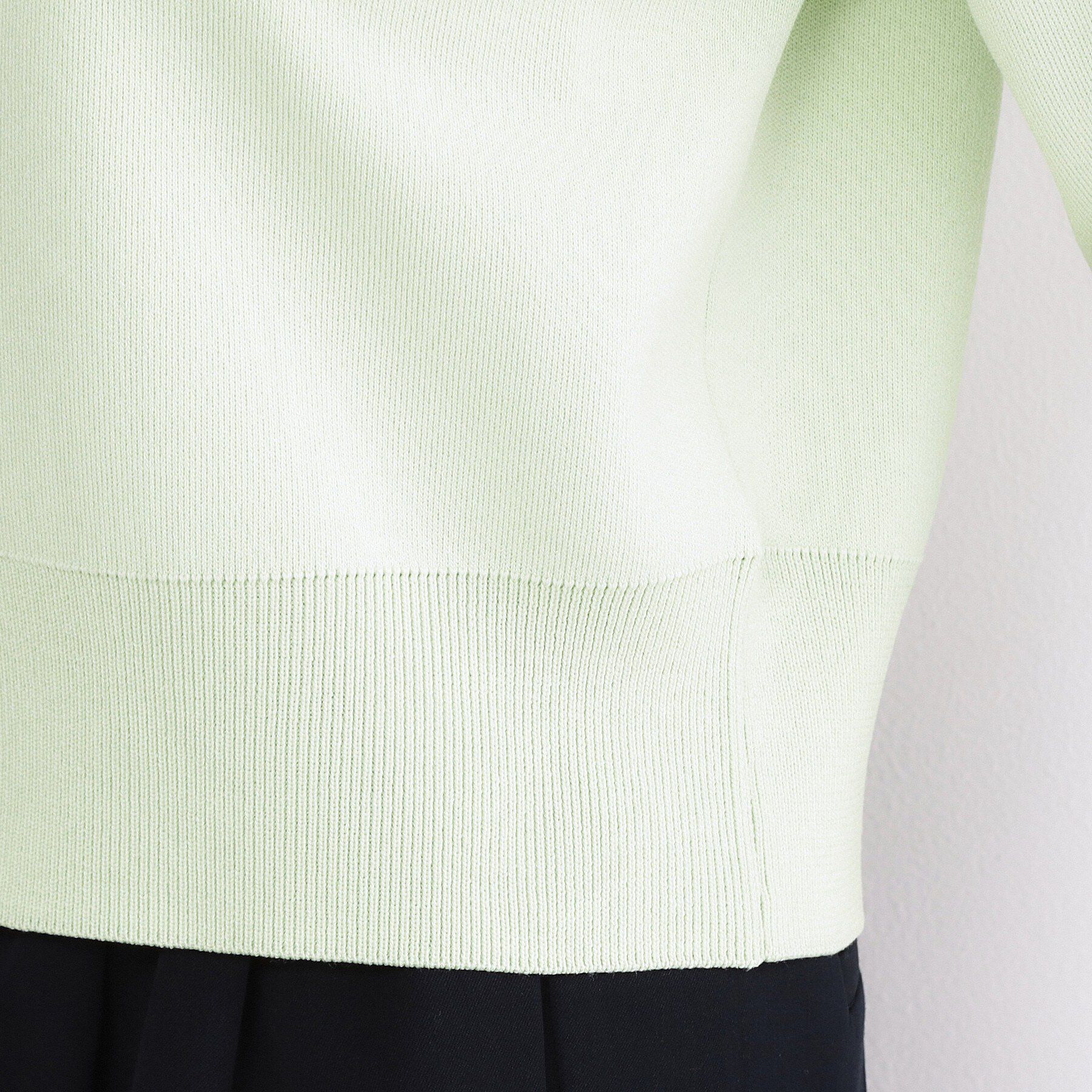 OPAQUE.CLIP「ハーフZIP刺繍ロゴニット【洗濯機OK】」|ニット・セーター|