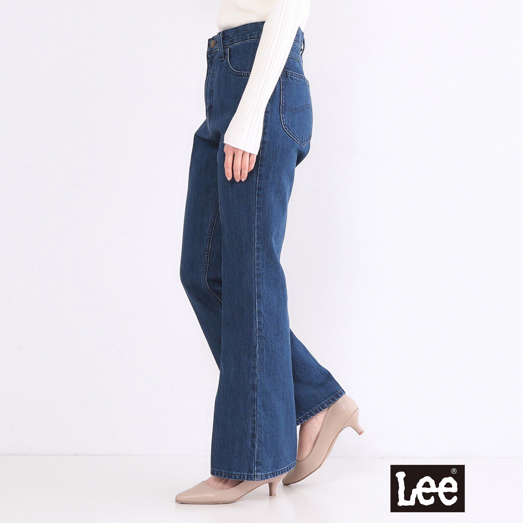 OPAQUE.CLIP「【Lee別注】フレアデニムパンツ【洗濯機OK】」|デニム|