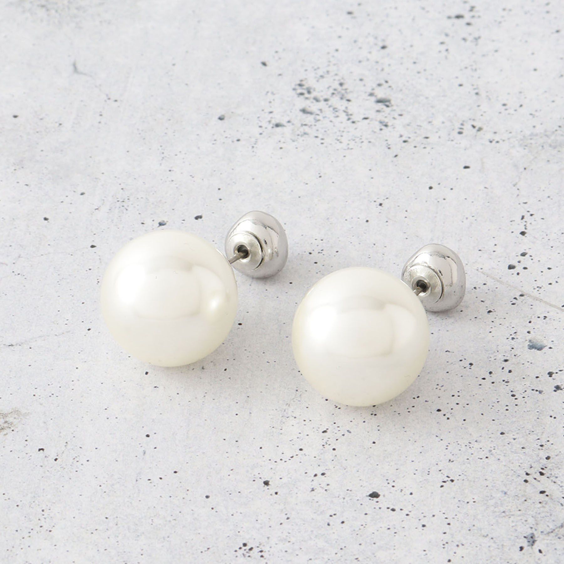 THE SHOP TK「大ぶりパール調キャッチ 2WAYピアス」|ピアス|