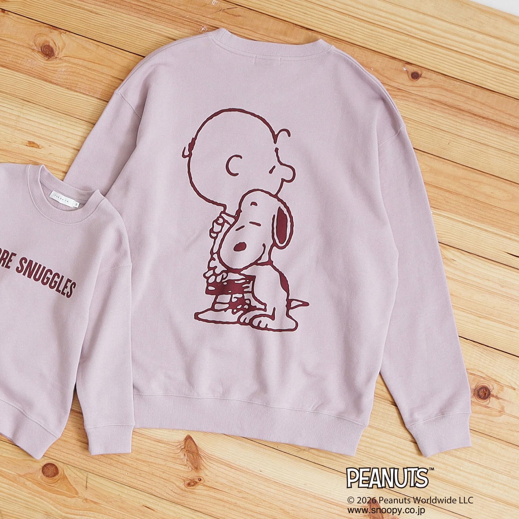 THE SHOP TK「PEANUTS ／ ピーナッツ スヌーピー ミニ裏毛スウェット」|パーカー|ピンク(071)