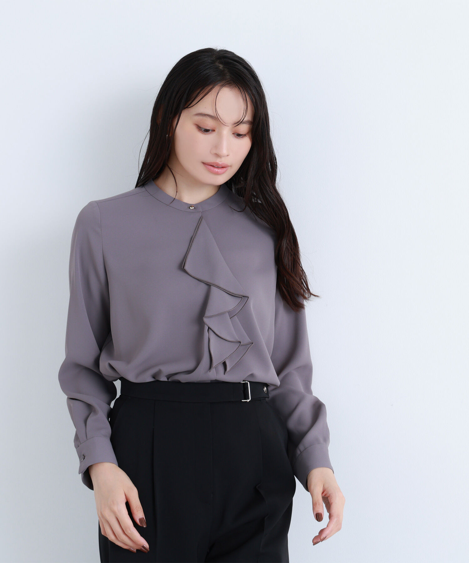  「ダブルラッフルボウブラウス」|シャツ・ブラウス|