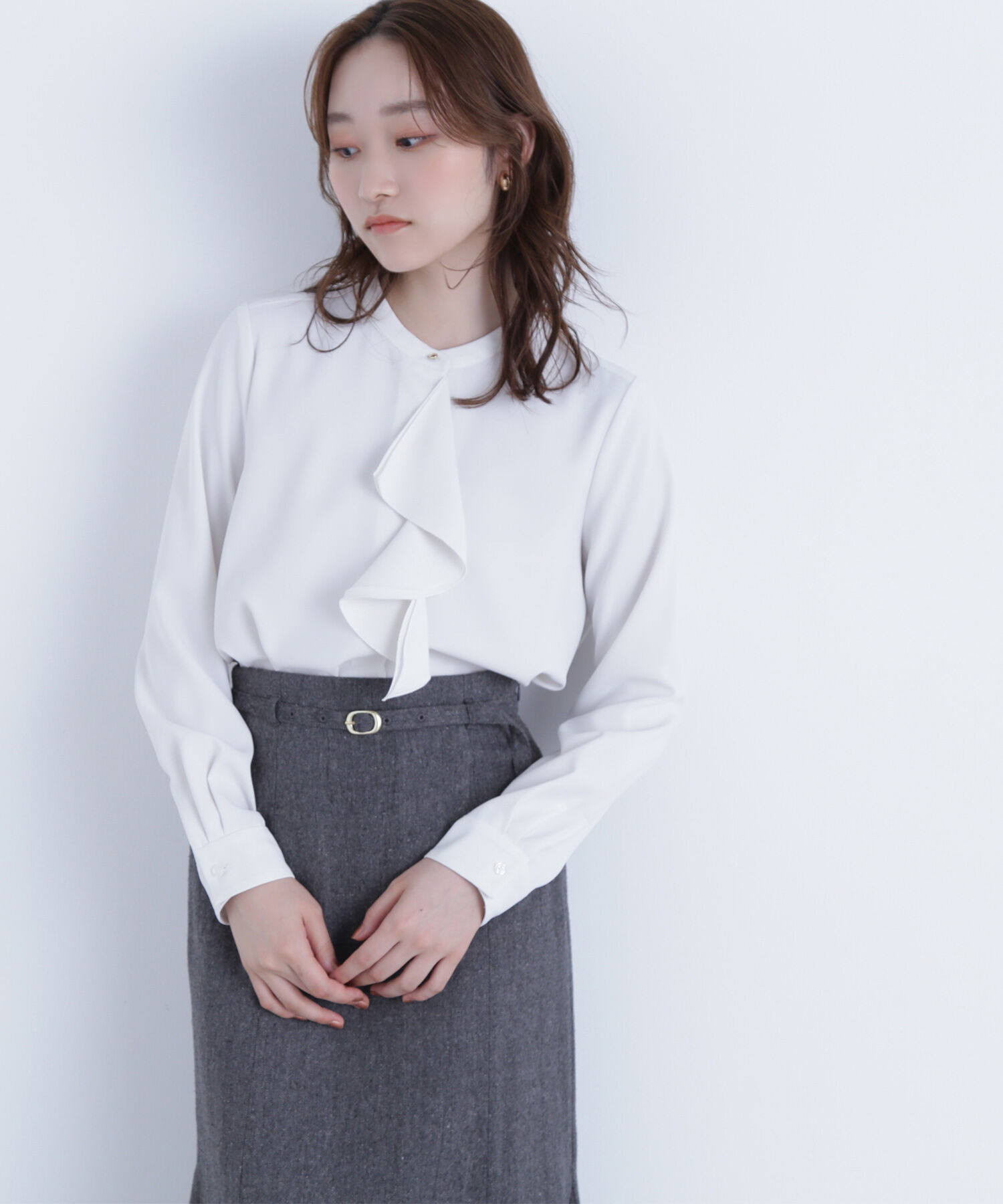  「ダブルラッフルボウブラウス」|シャツ・ブラウス|