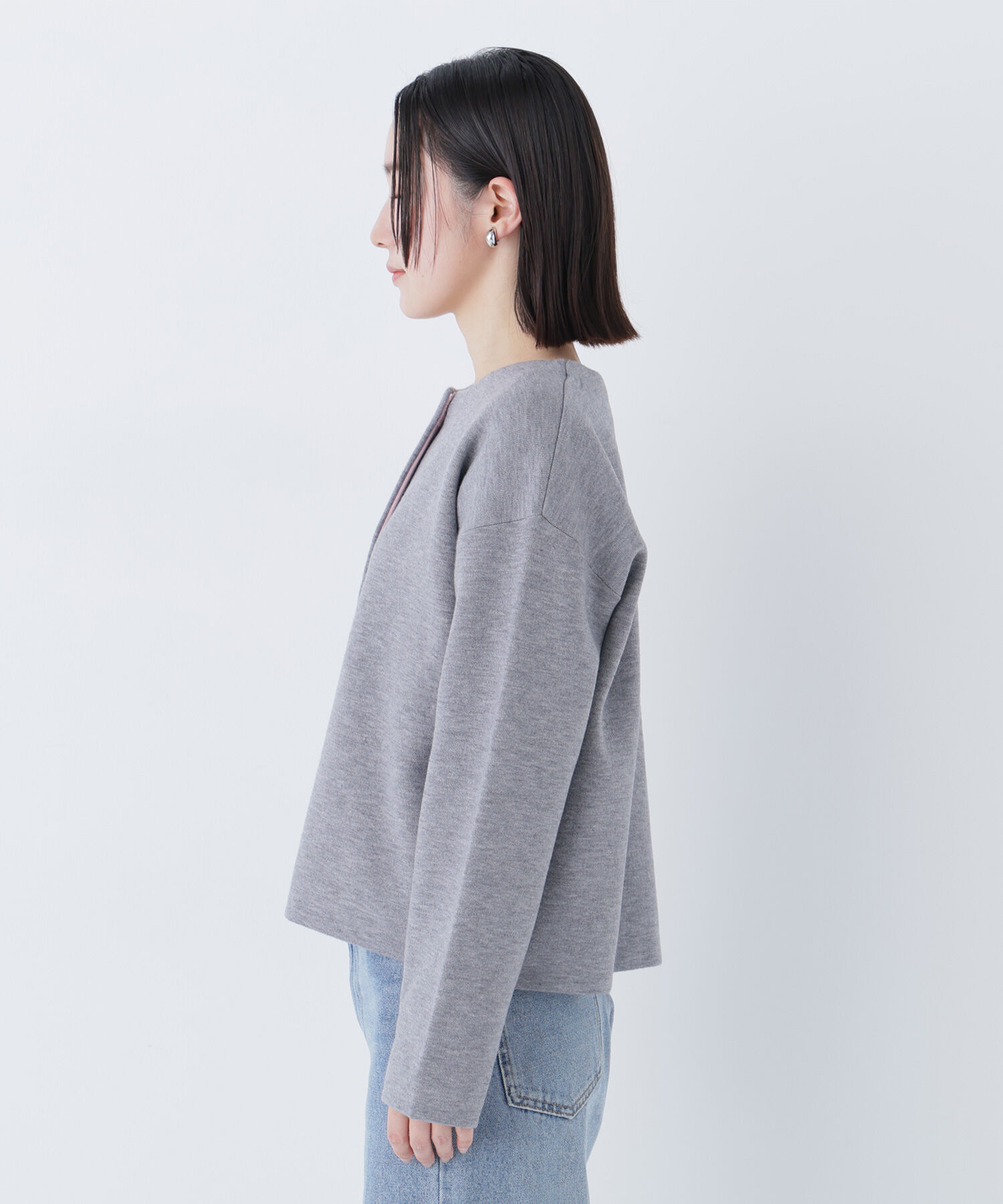  「バイカラー接結カーディガン」|ニット・セーター|