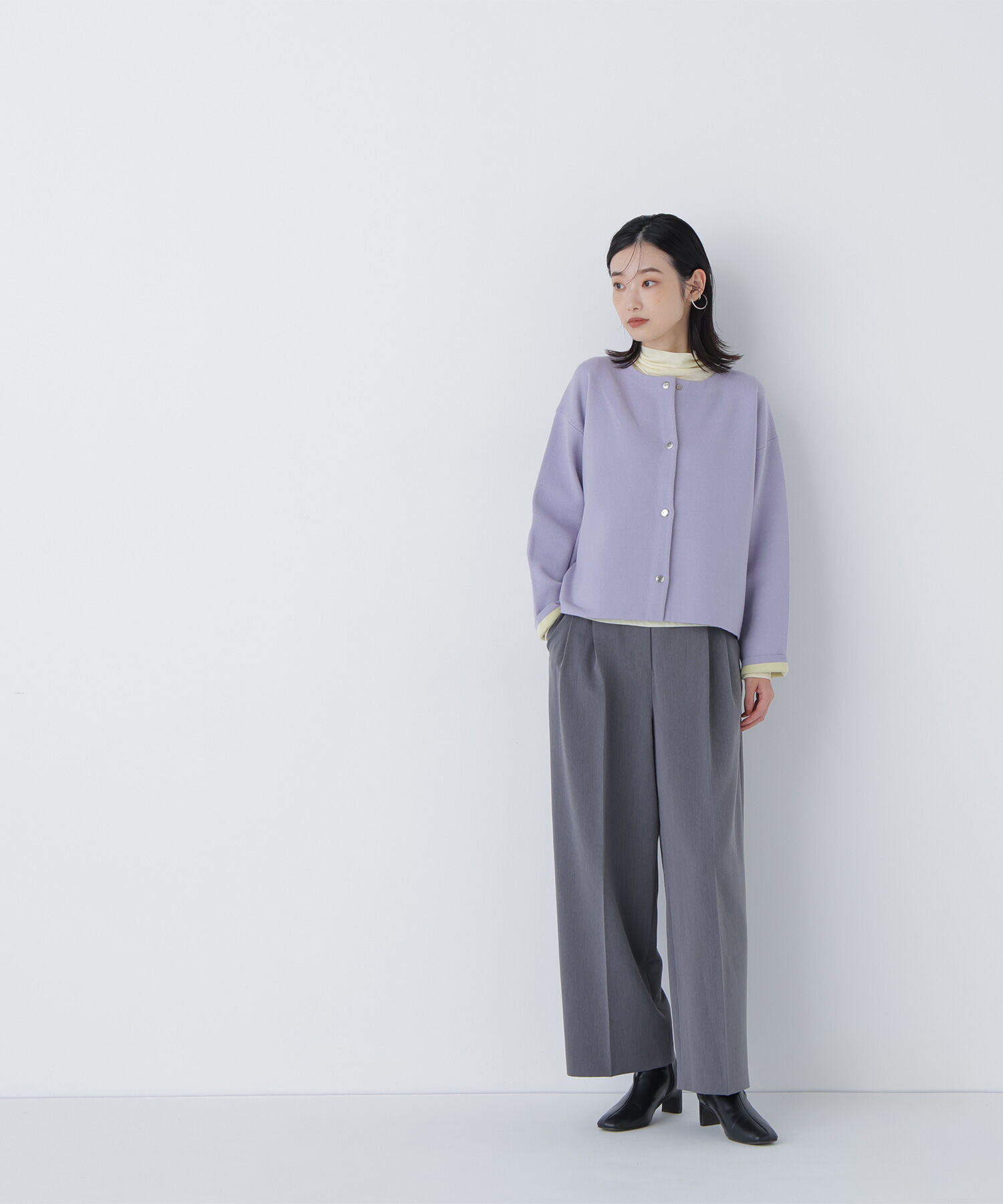  「バイカラー接結カーディガン」|ニット・セーター|