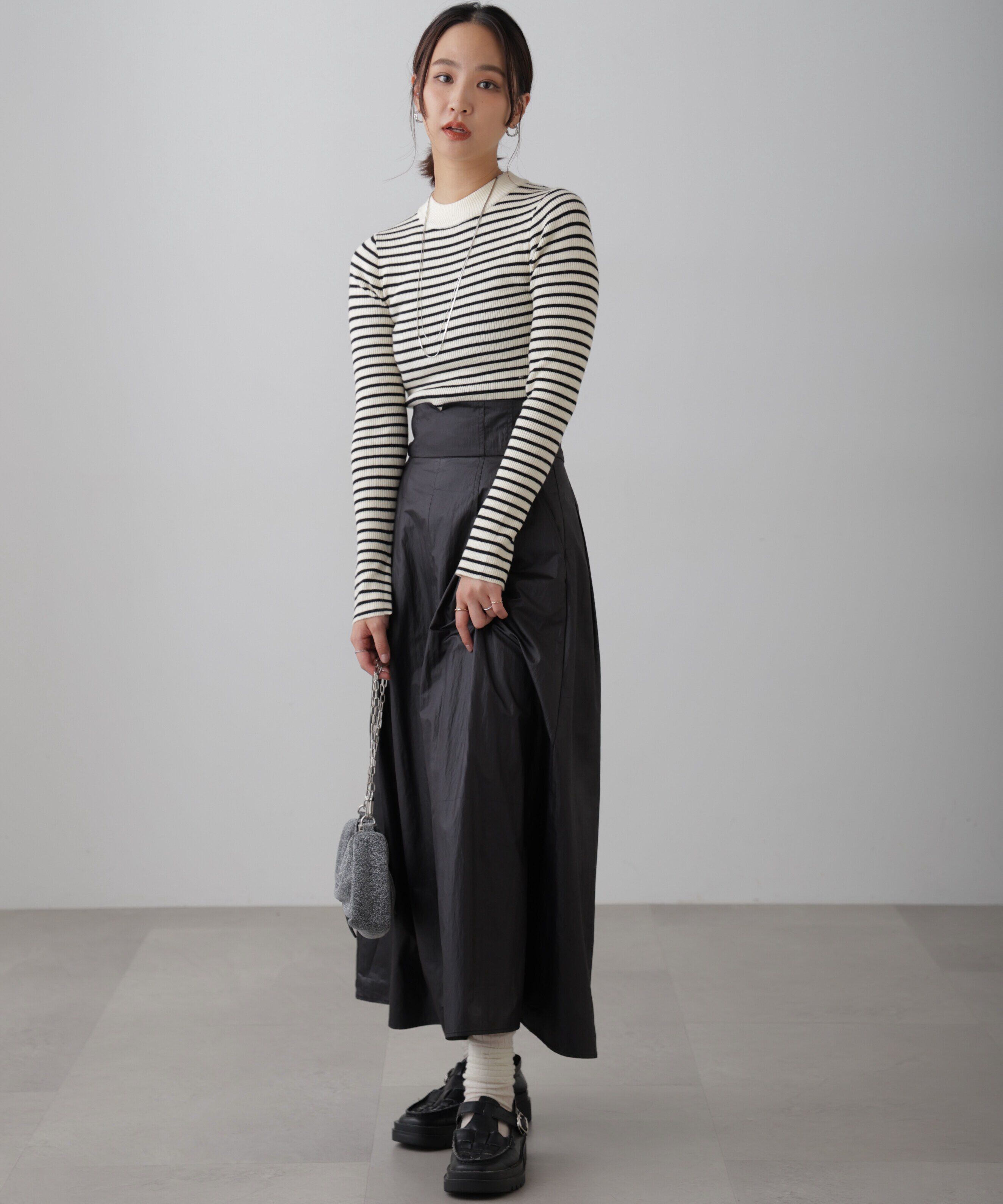  「〈洗える〉マシンウォッシャブルボトルネックニット」|ニット・セーター|