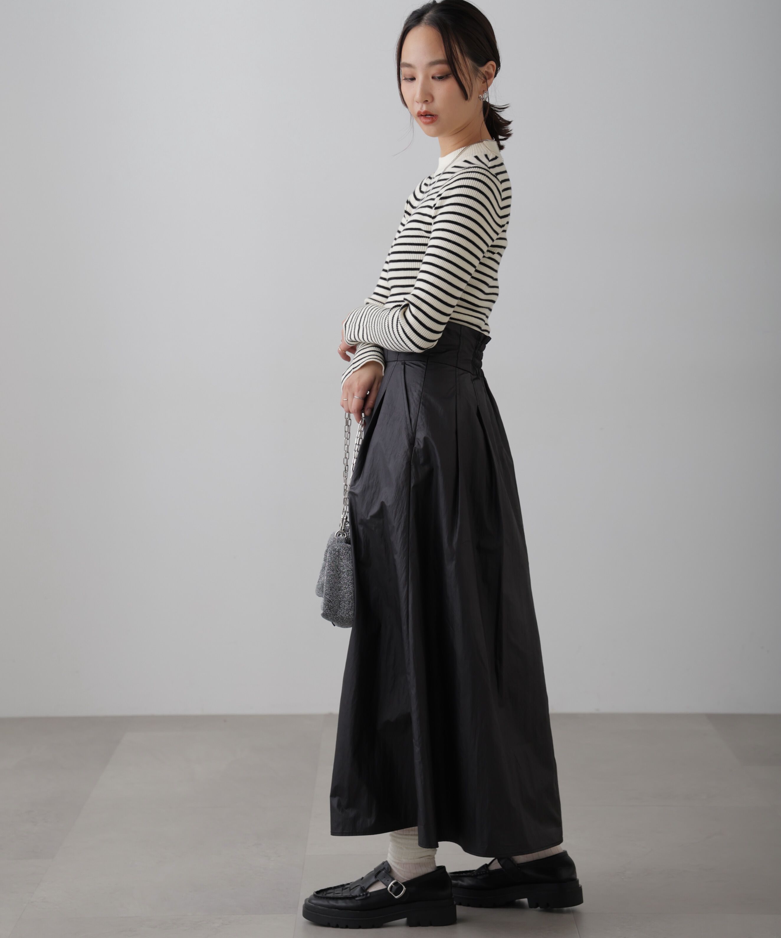  「〈洗える〉マシンウォッシャブルボトルネックニット」|ニット・セーター|