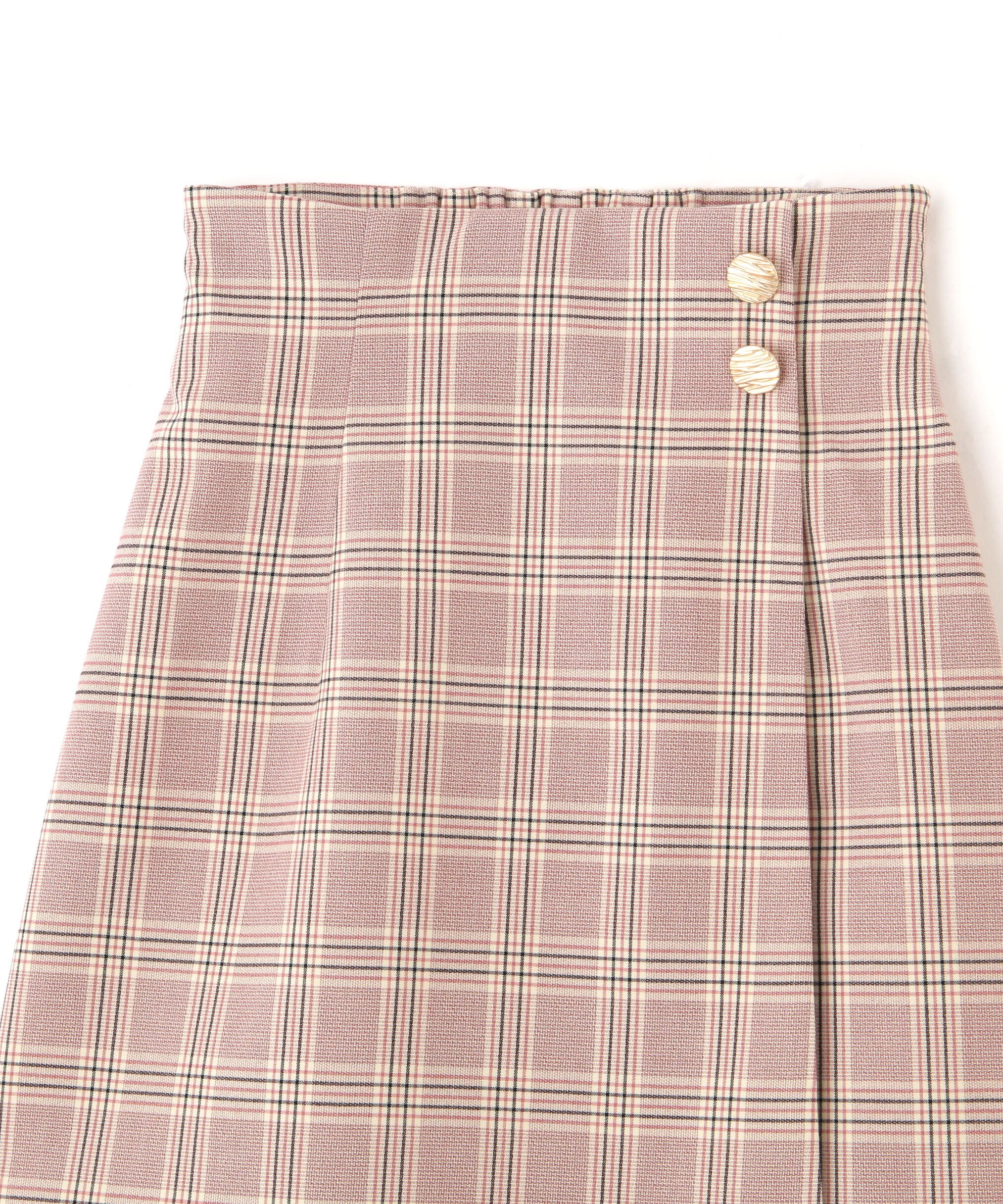  「ラップ風カラーチェックミニスカート」|スカート|