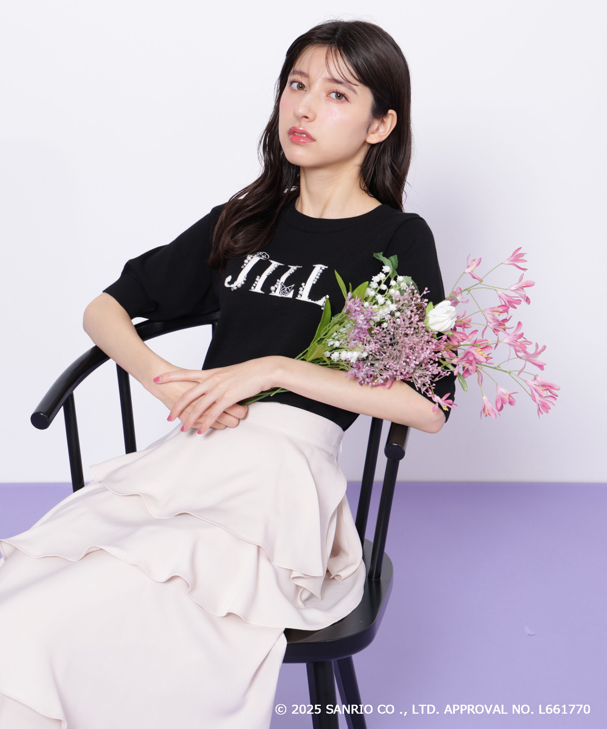  「＜マイメロディ＆クロミコラボ＞ロゴジャガードニット」|ニット・セーター|