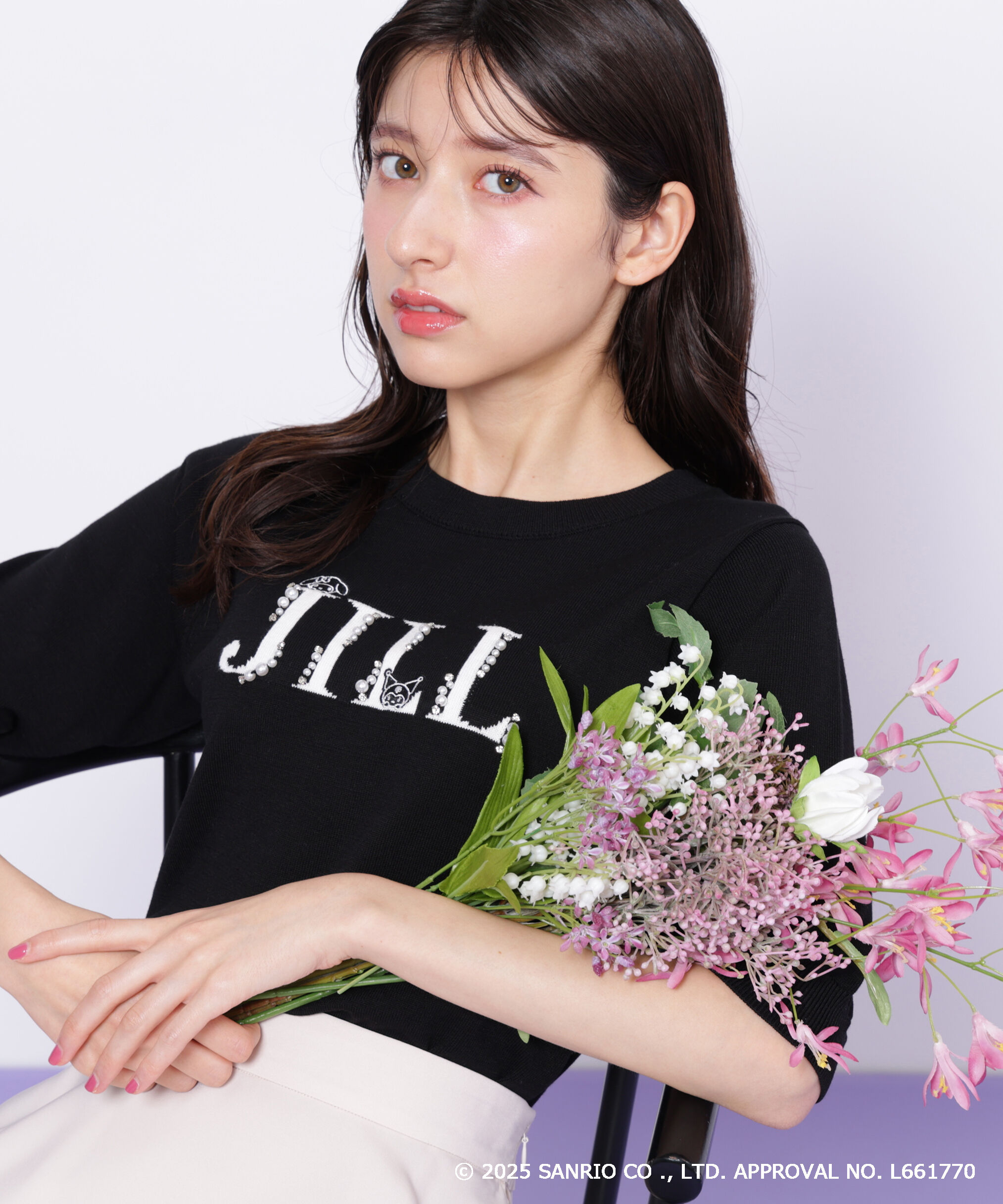  「＜マイメロディ＆クロミコラボ＞ロゴジャガードニット」|ニット・セーター|