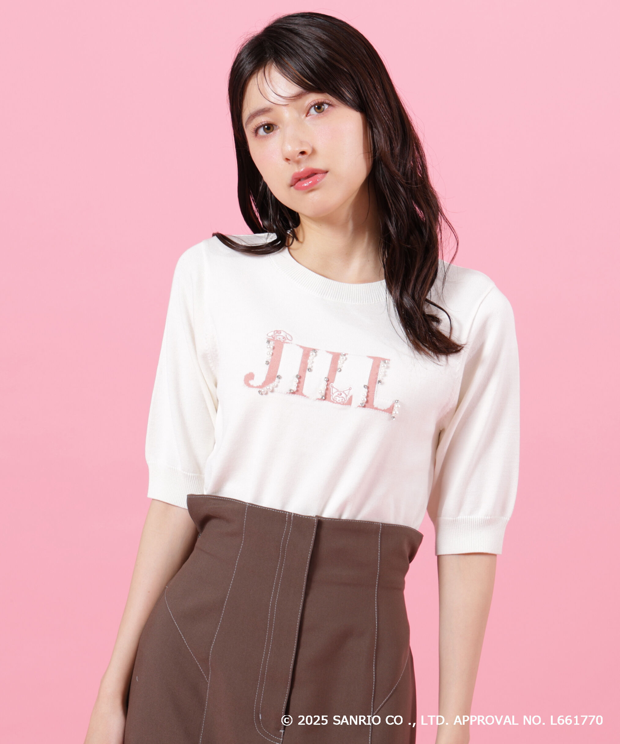  「＜マイメロディ＆クロミコラボ＞ロゴジャガードニット」|ニット・セーター|