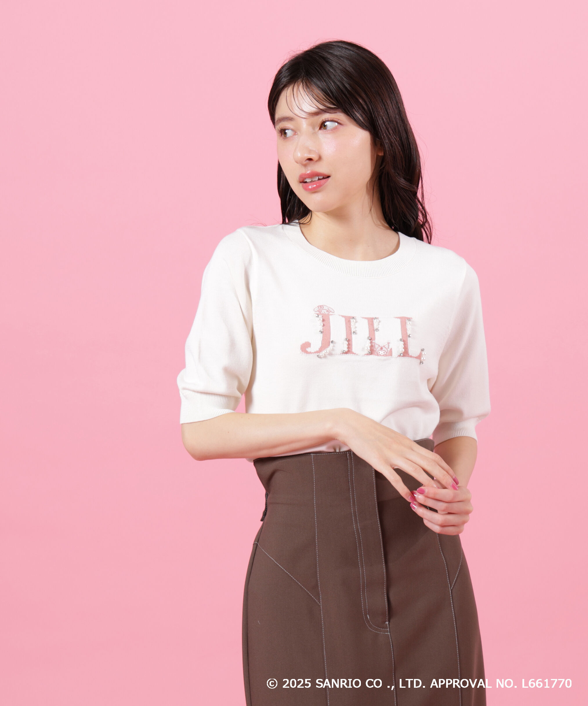  「＜マイメロディ＆クロミコラボ＞ロゴジャガードニット」|ニット・セーター|