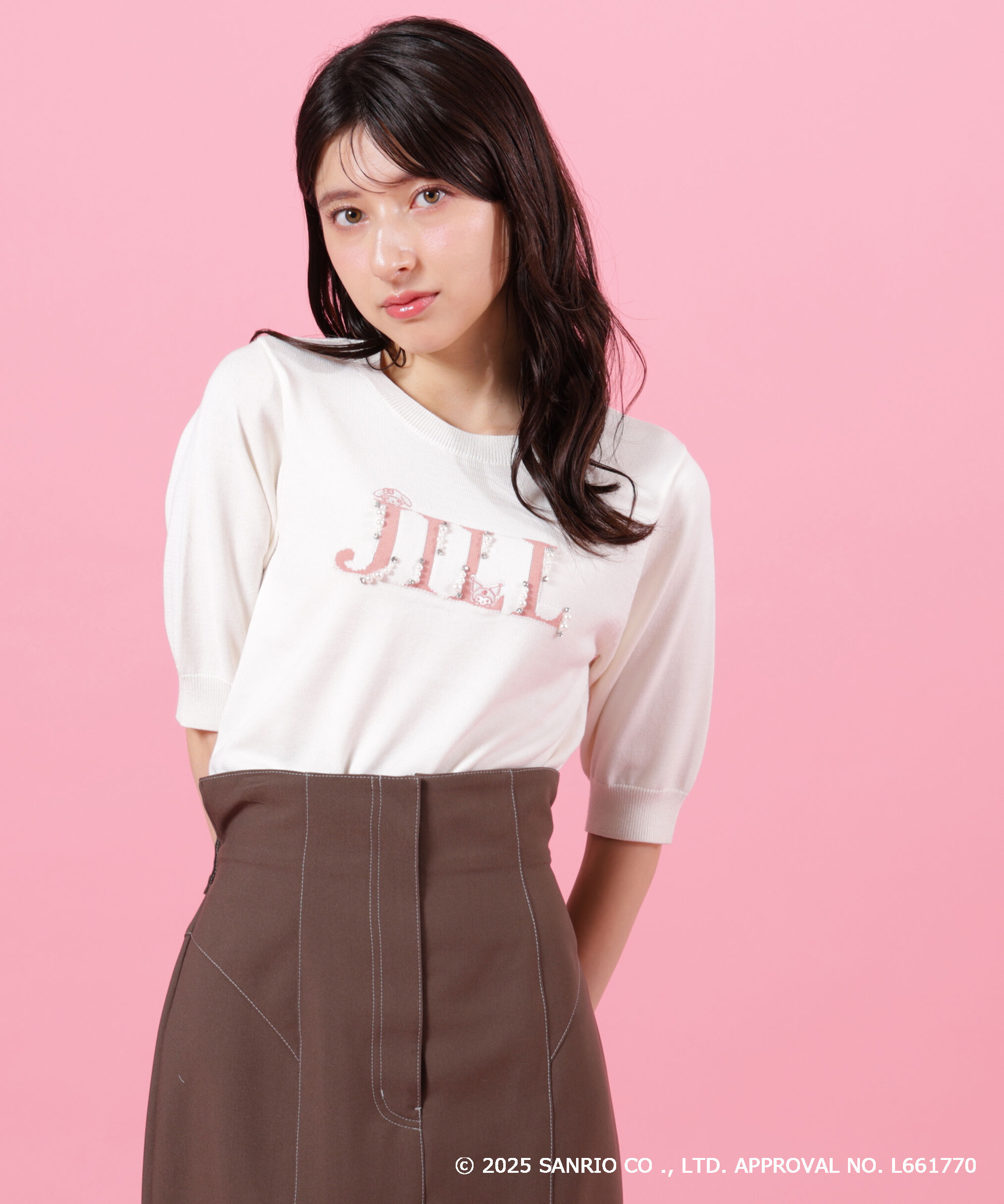  「＜マイメロディ＆クロミコラボ＞ロゴジャガードニット」|ニット・セーター|