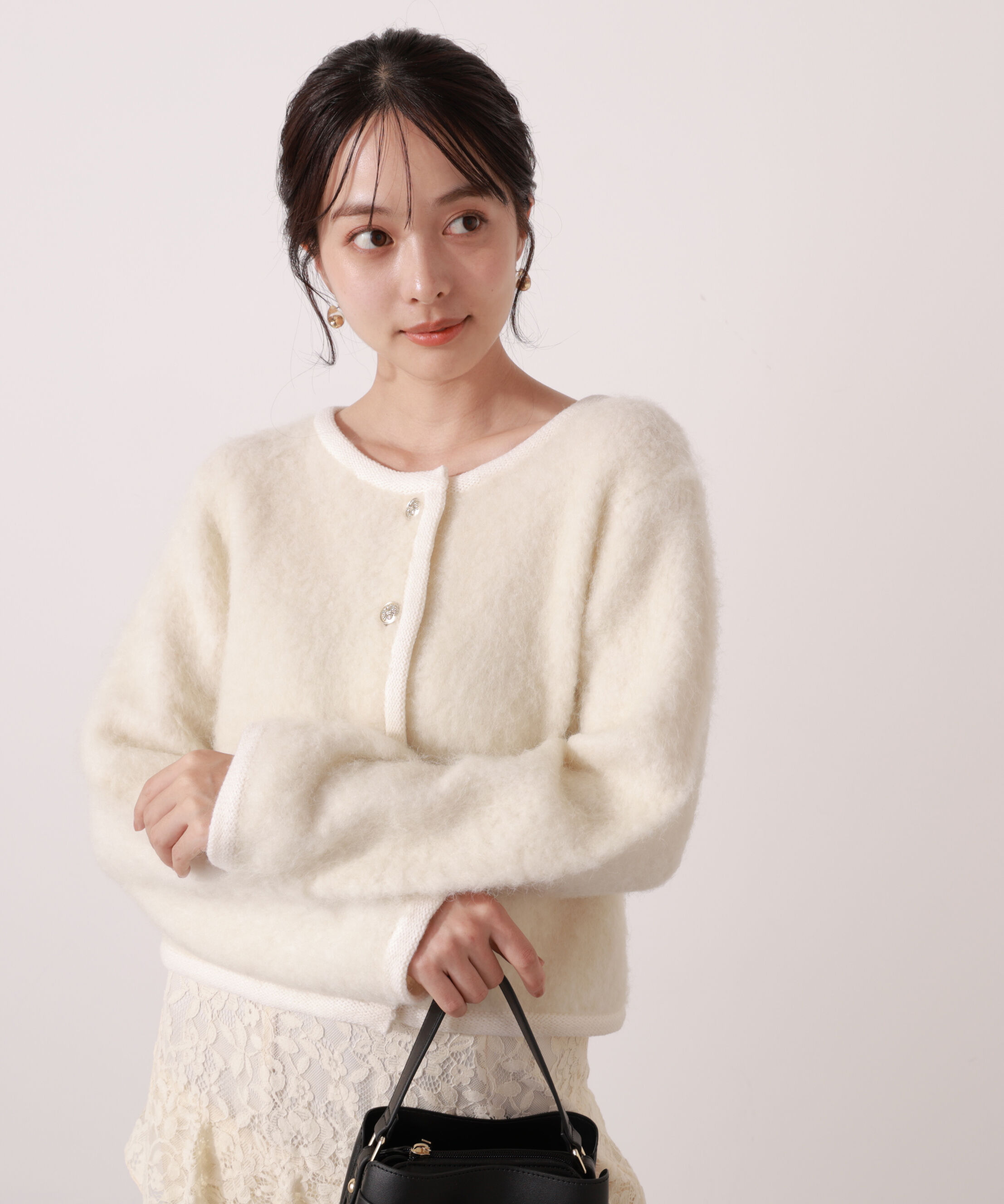 PROPORTION BODY DRESSING「シャギーニットジャケット」|カーディガン|