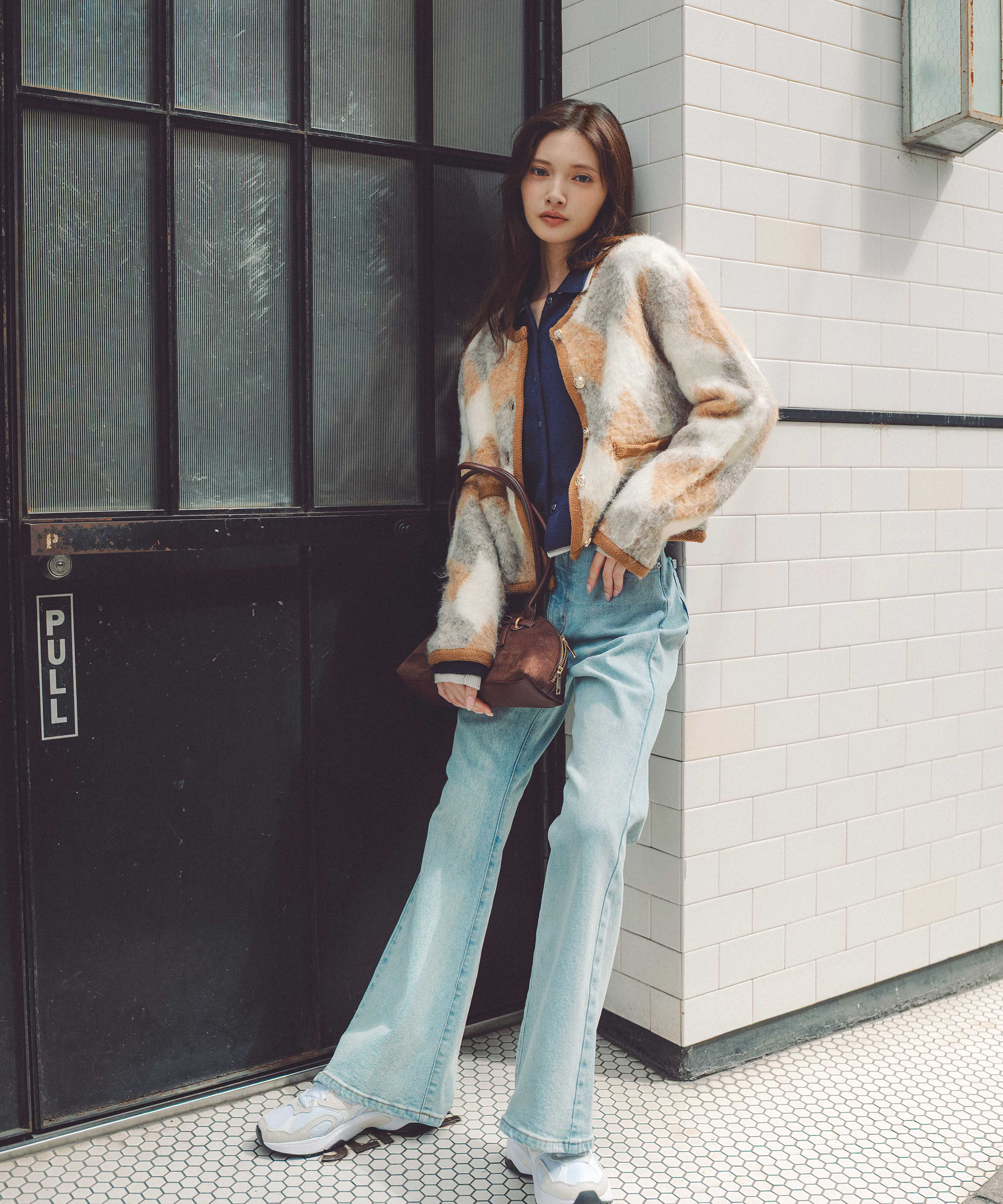 PROPORTION BODY DRESSING「シャギーニットジャケット」|カーディガン|