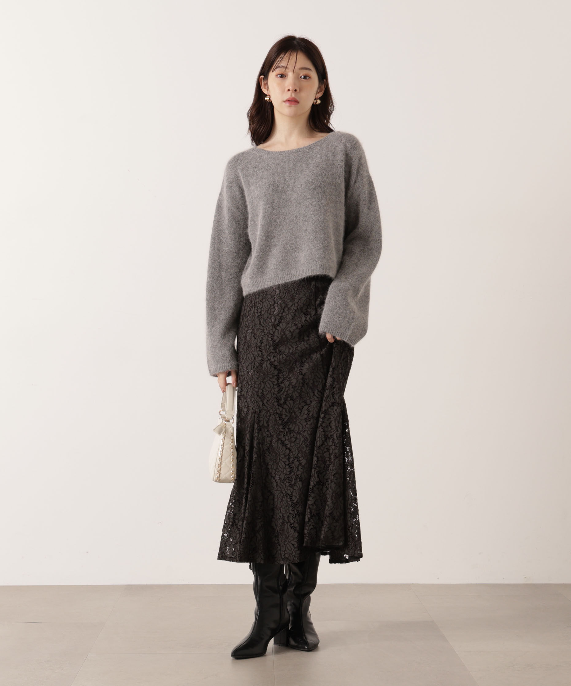 PROPORTION BODY DRESSING「ショートFOX混ニット 25AW」|ニット・セーター|