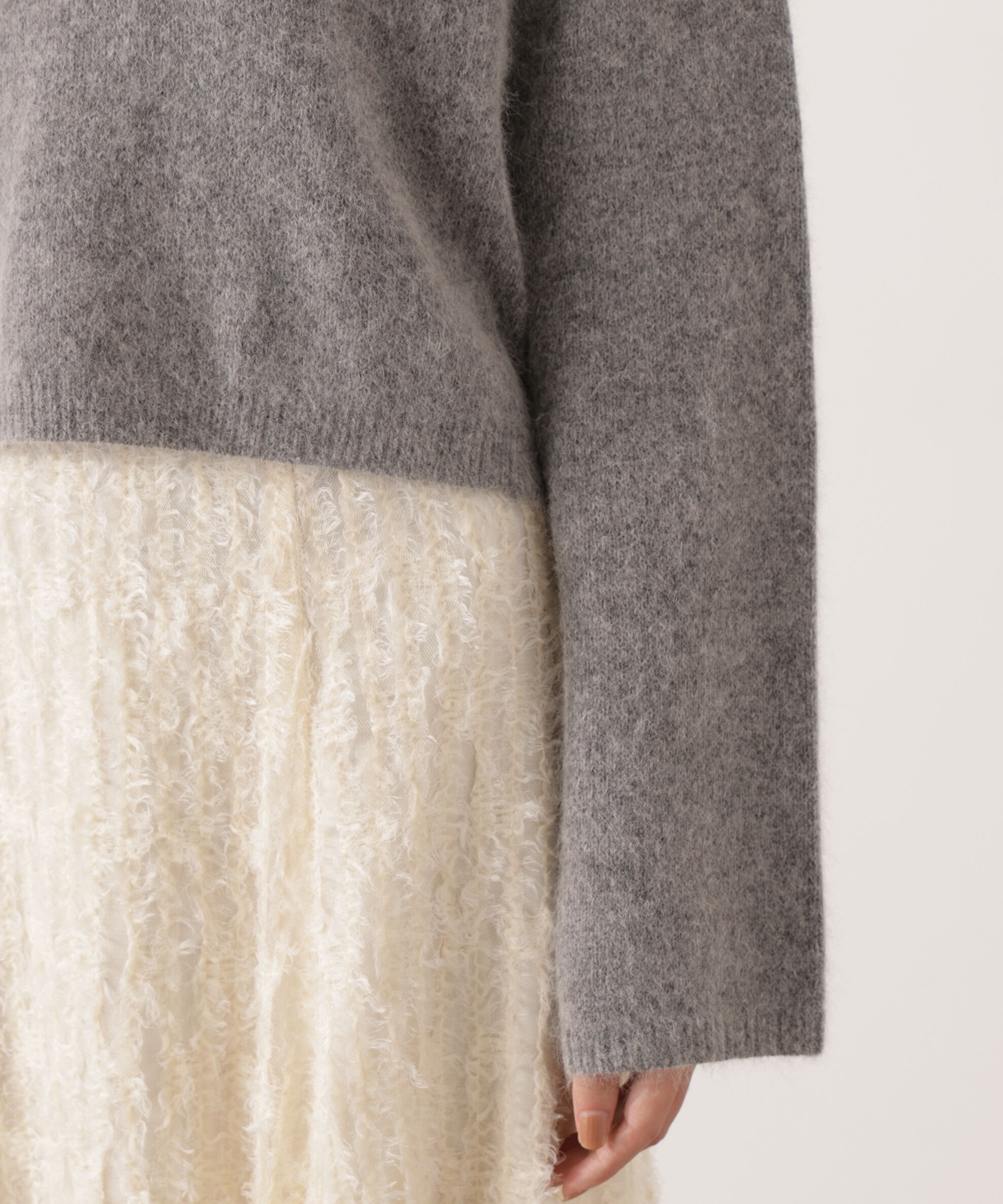 PROPORTION BODY DRESSING「ショートFOX混ニット 25AW」|ニット・セーター|