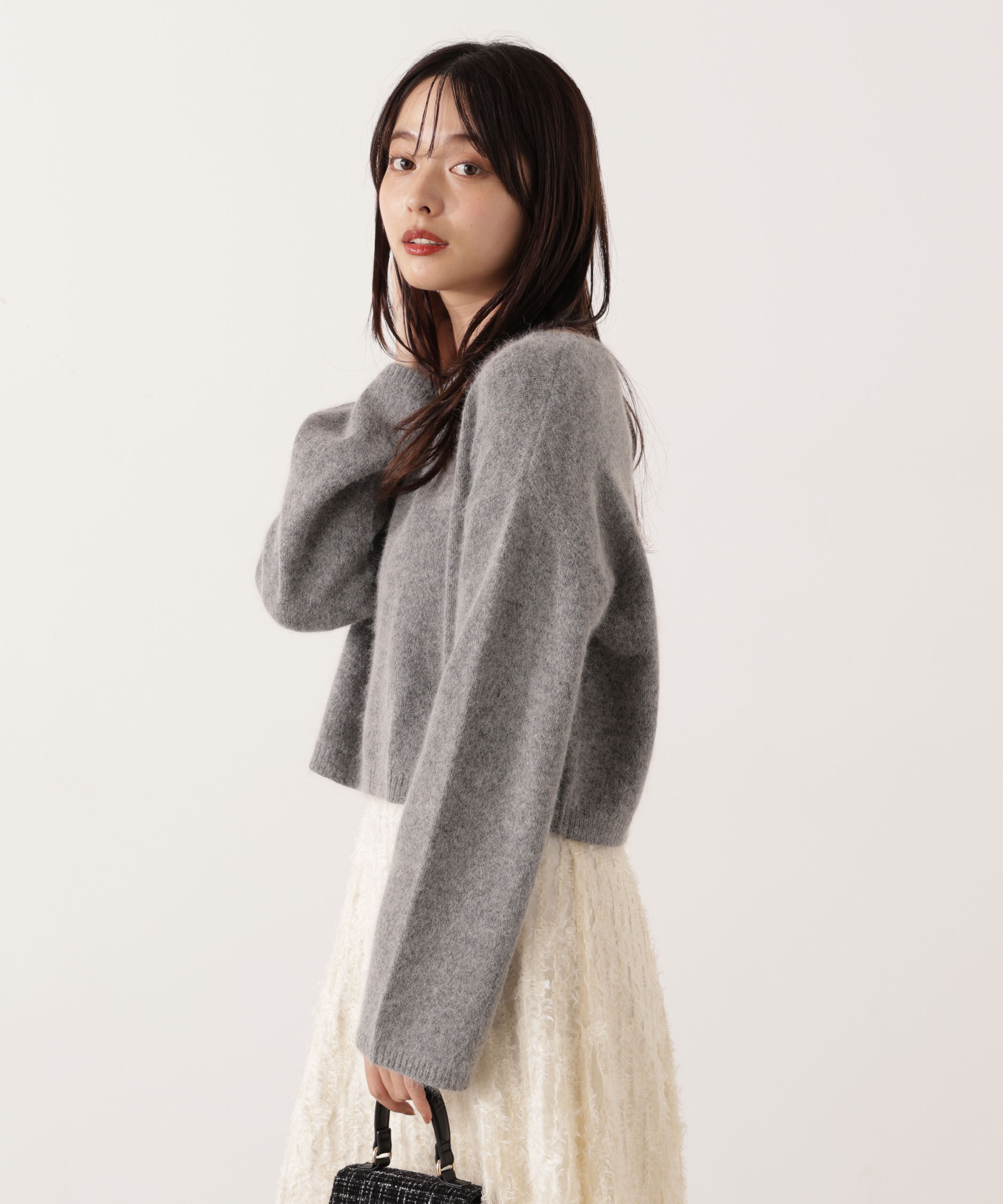 PROPORTION BODY DRESSING「ショートFOX混ニット 25AW」|ニット・セーター|