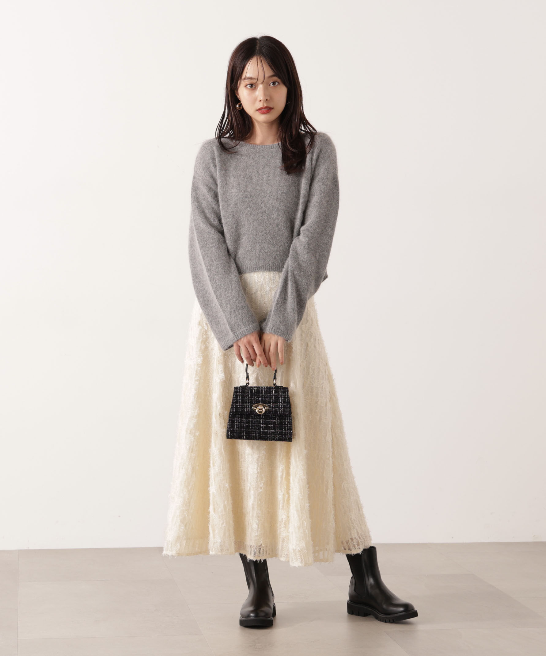 PROPORTION BODY DRESSING「ショートFOX混ニット 25AW」|ニット・セーター|