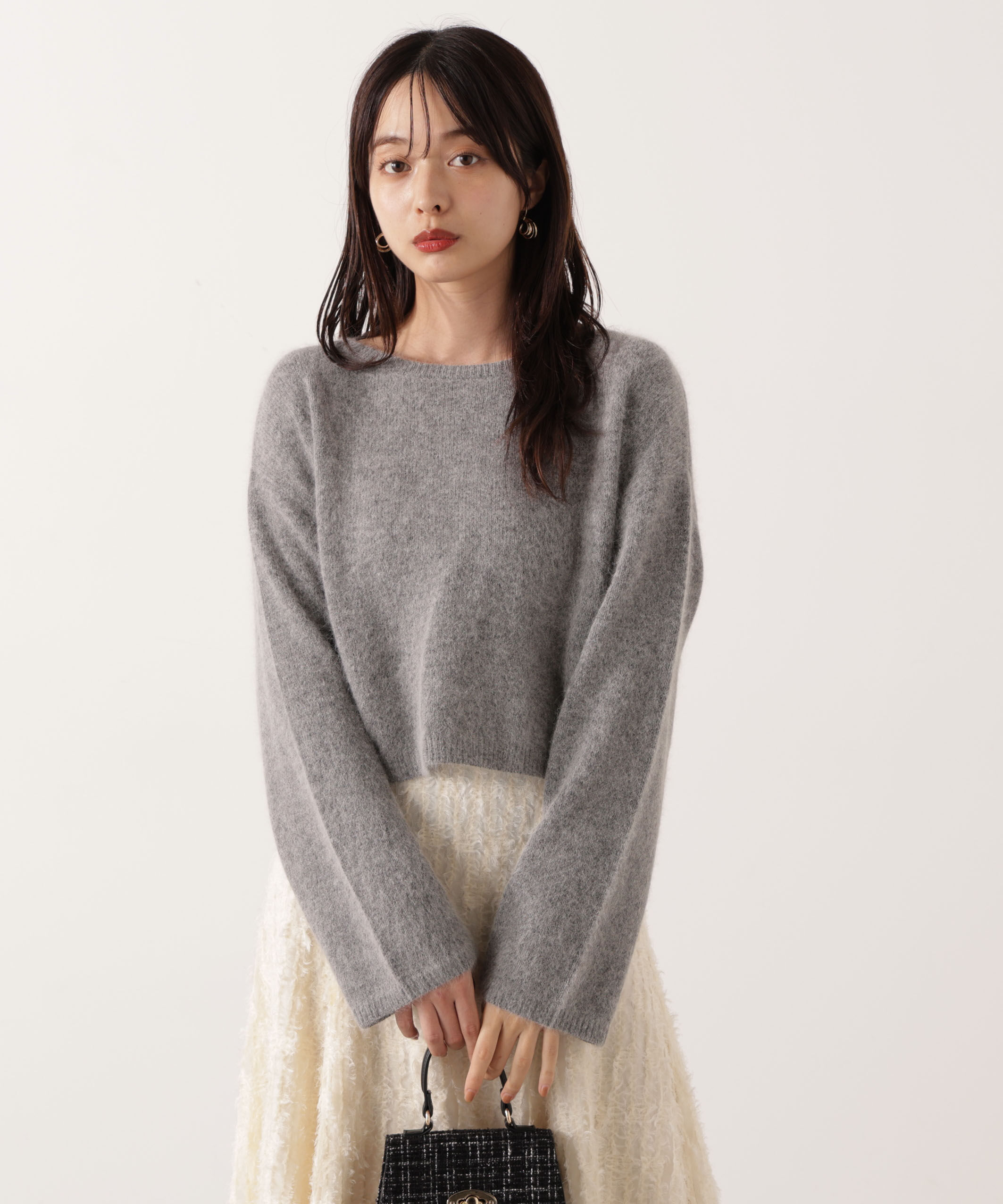 PROPORTION BODY DRESSING「ショートFOX混ニット 25AW」|ニット・セーター|