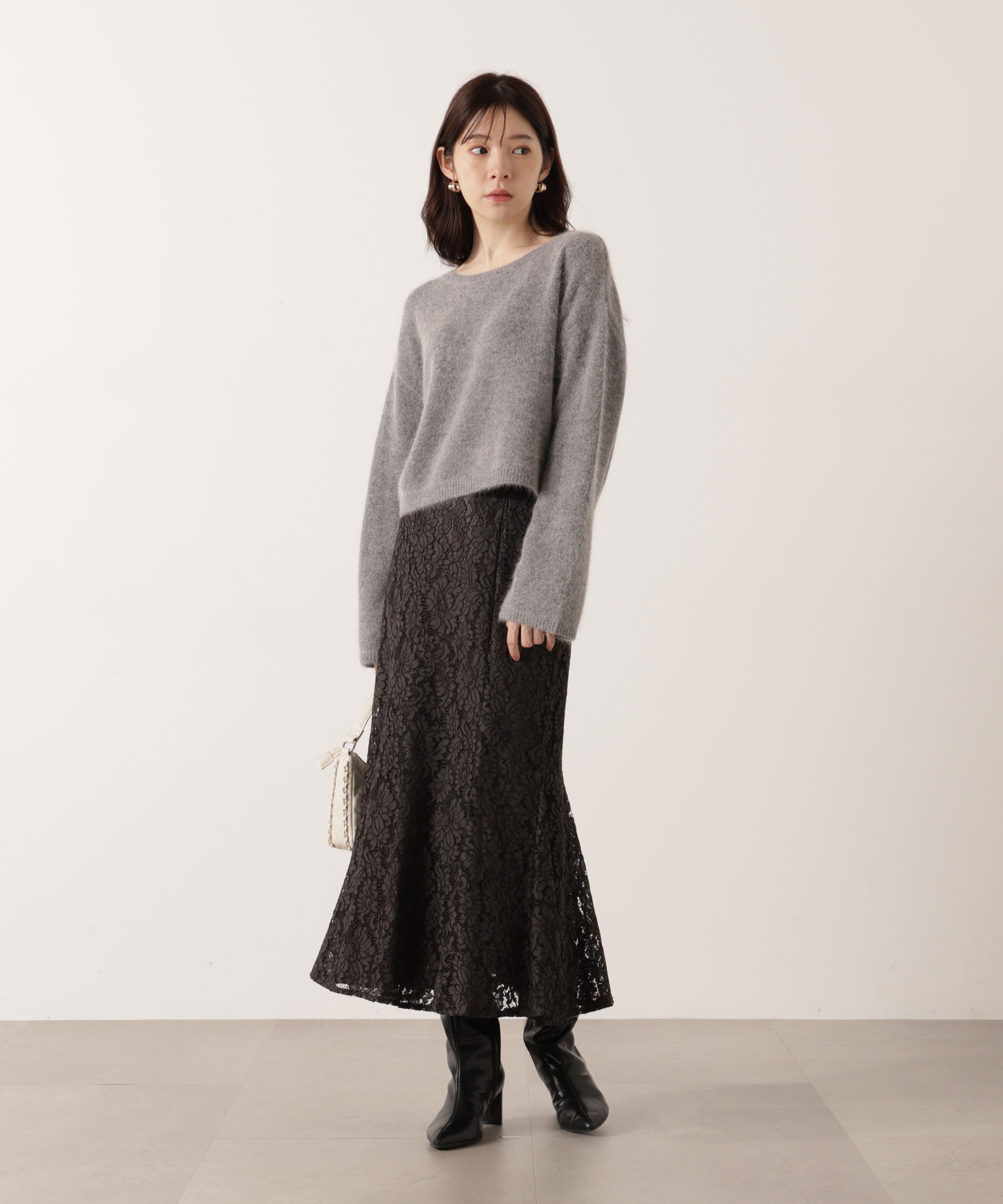 PROPORTION BODY DRESSING「ショートFOX混ニット 25AW」|ニット・セーター|