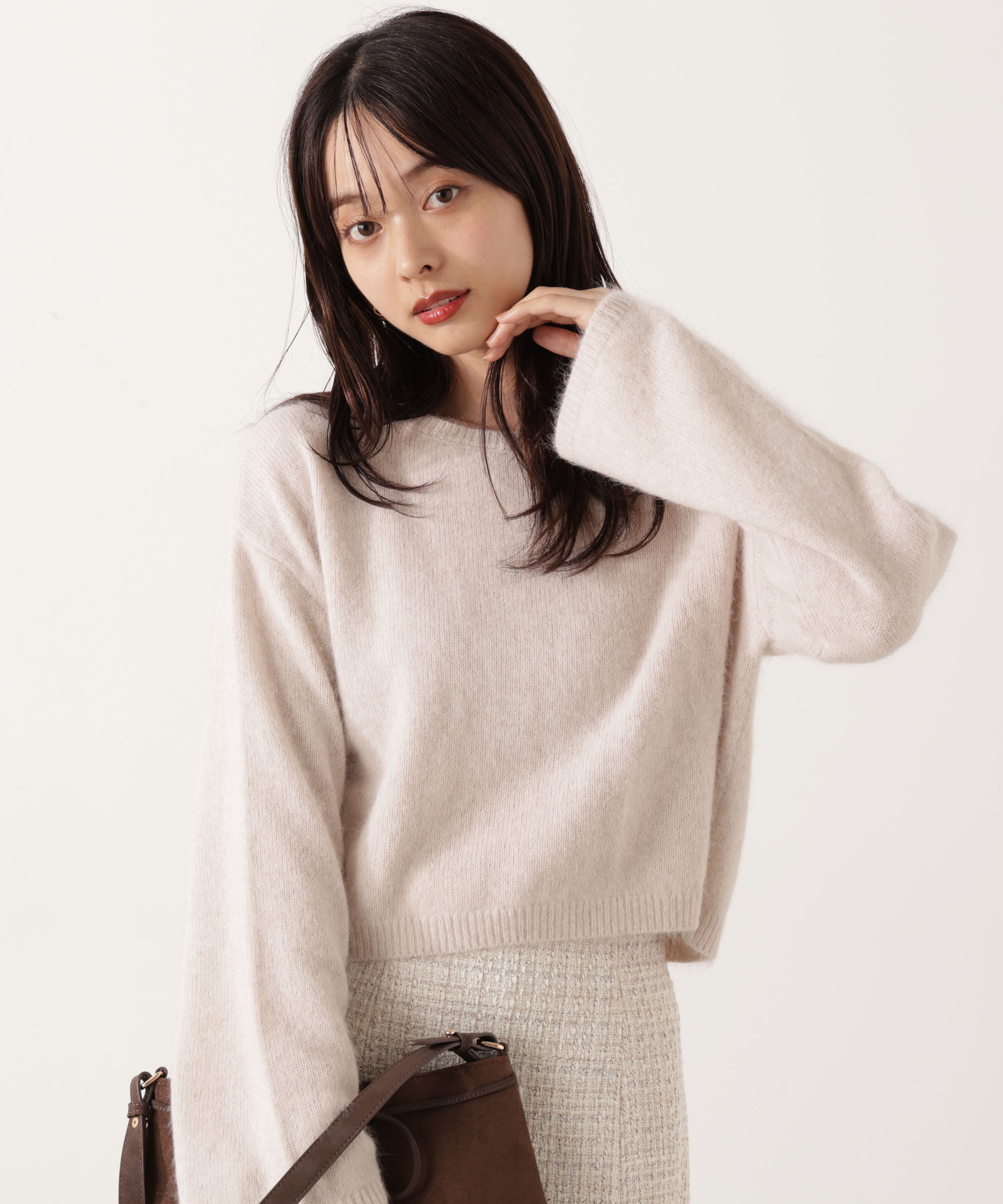 PROPORTION BODY DRESSING「ショートFOX混ニット 25AW」|ニット・セーター|