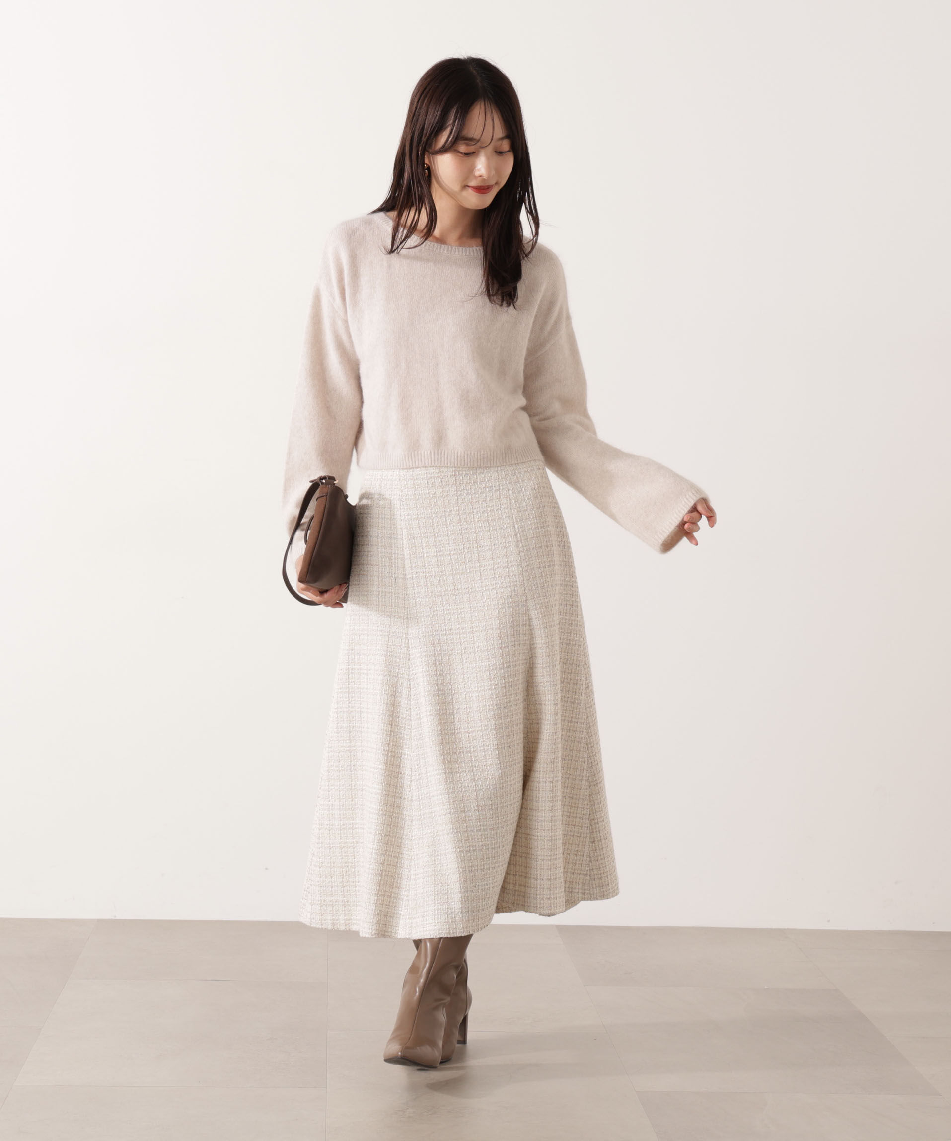 PROPORTION BODY DRESSING「ショートFOX混ニット 25AW」|ニット・セーター|