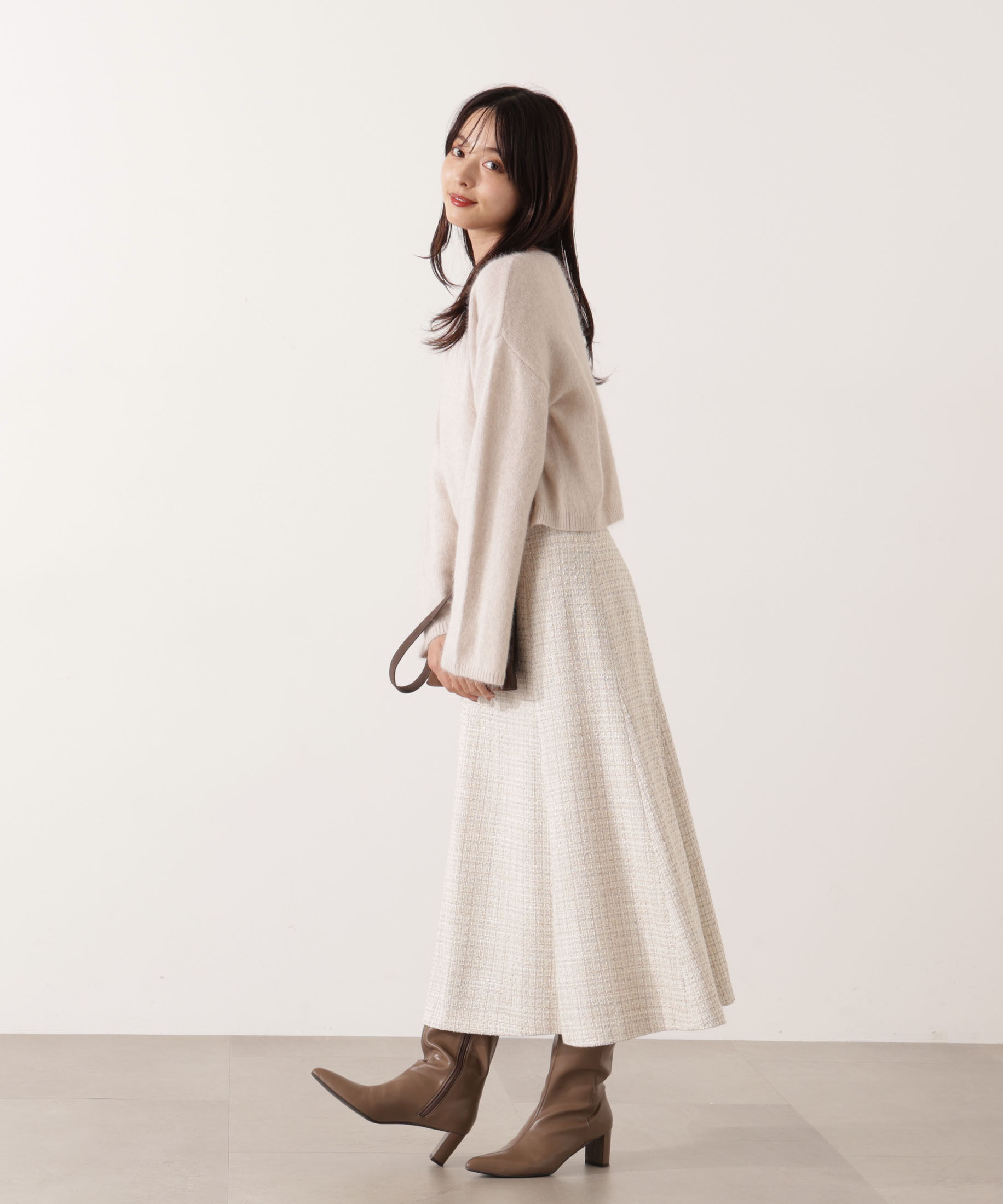 PROPORTION BODY DRESSING「ショートFOX混ニット 25AW」|ニット・セーター|