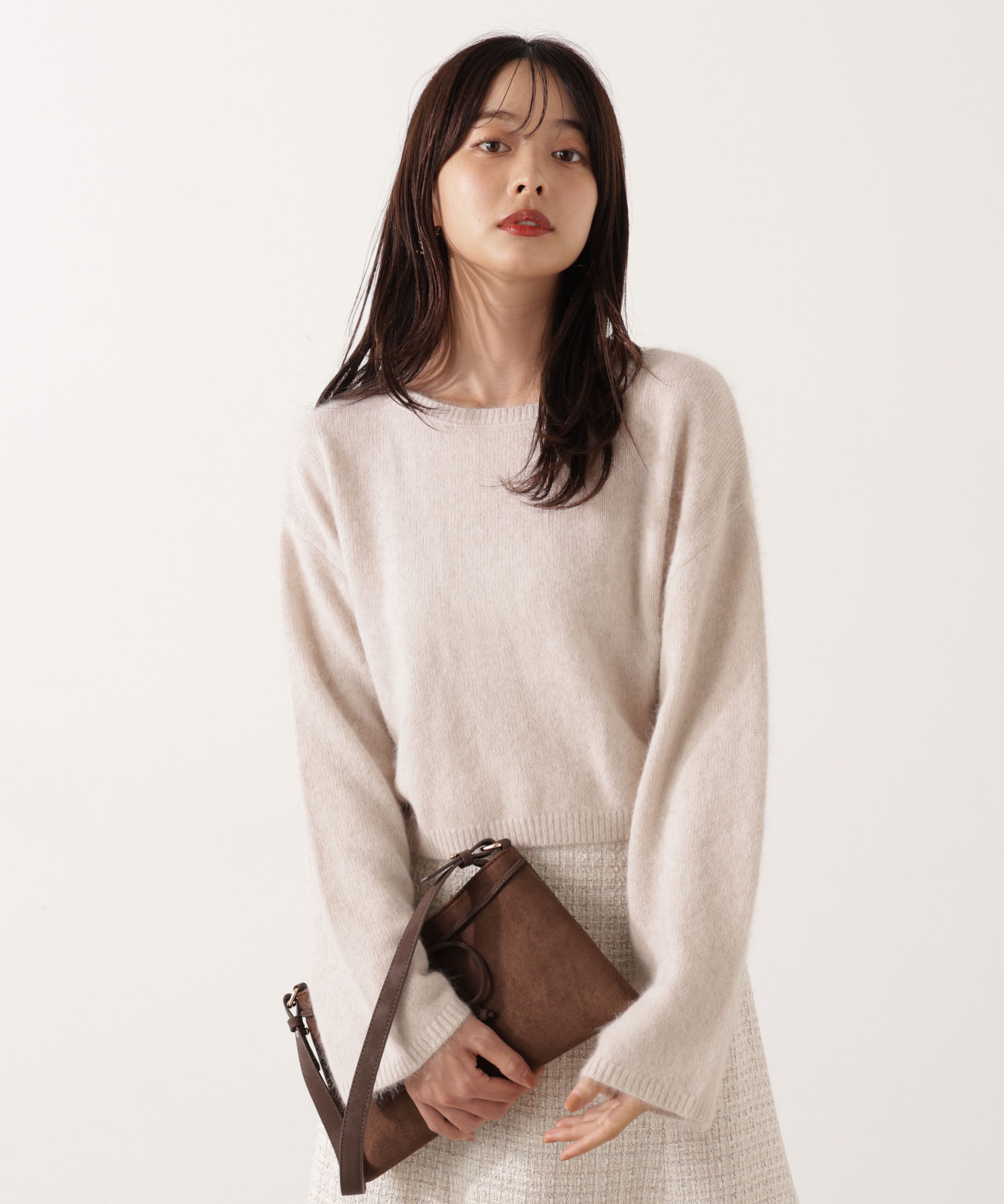 PROPORTION BODY DRESSING「ショートFOX混ニット 25AW」|ニット・セーター|