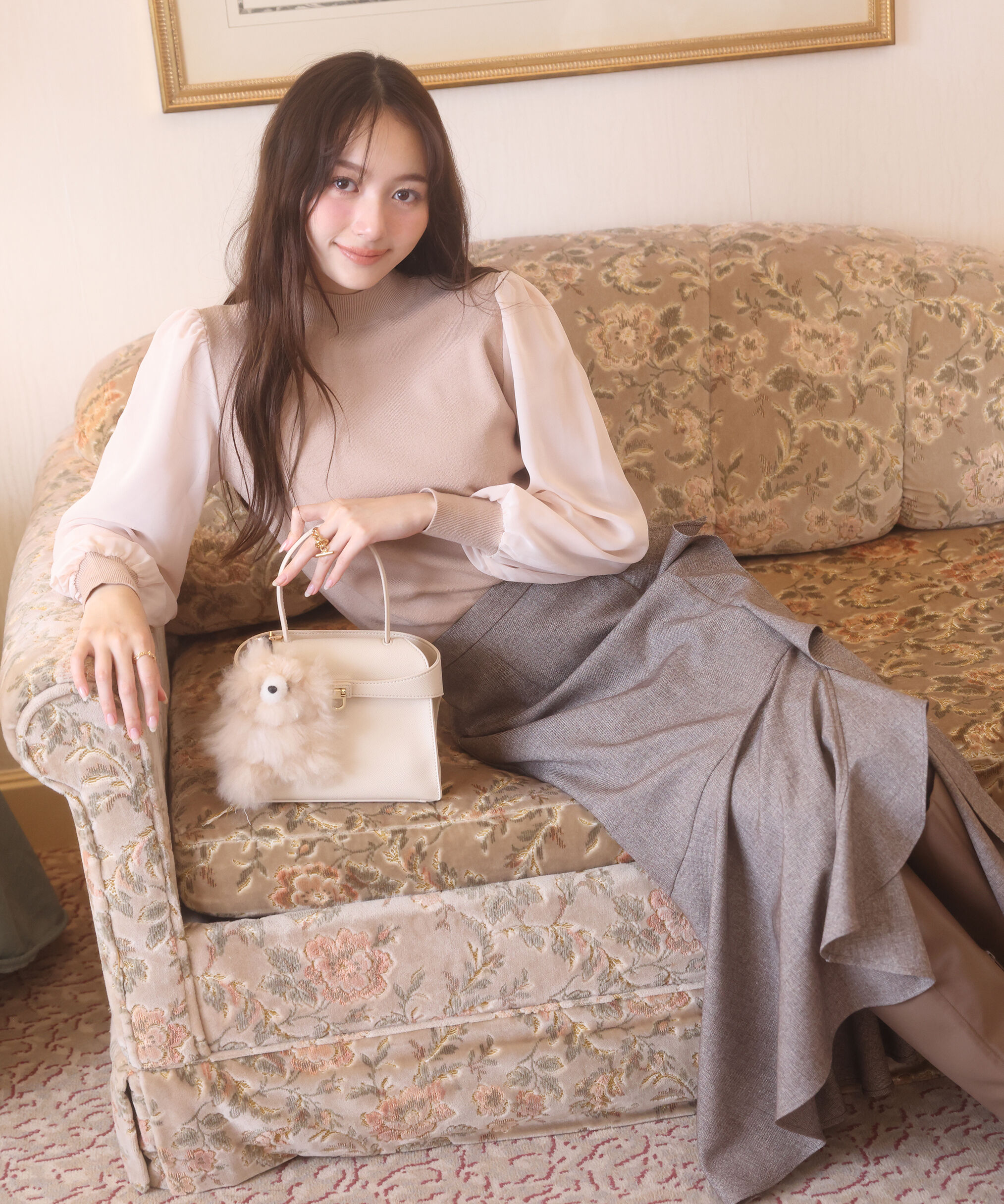 PROPORTION BODY DRESSING「ラッフルディテールスカート　25AW」|スカート|ブラウン