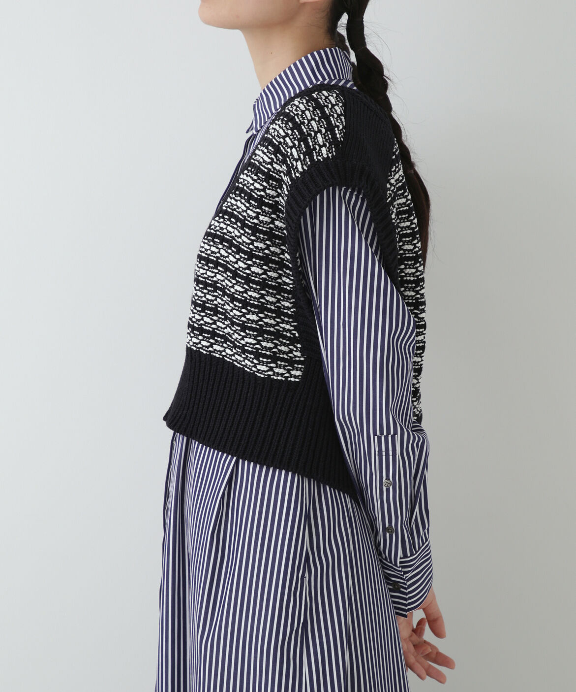  「◆ジャカードＶネックベスト」|ニット・セーター|