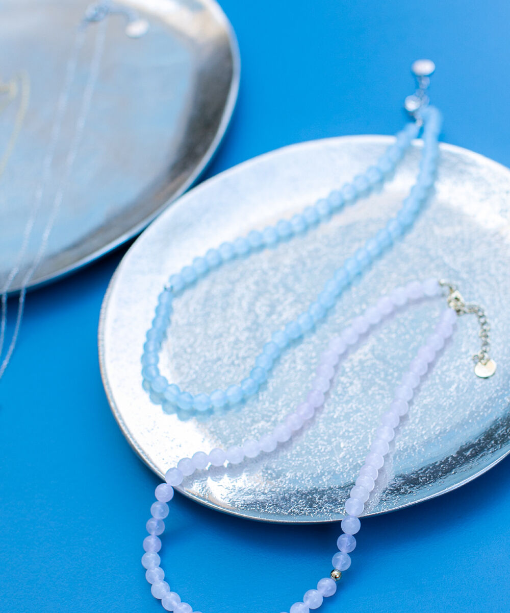  「◆カラーストーンネックレス」|ネックレス|ブルー