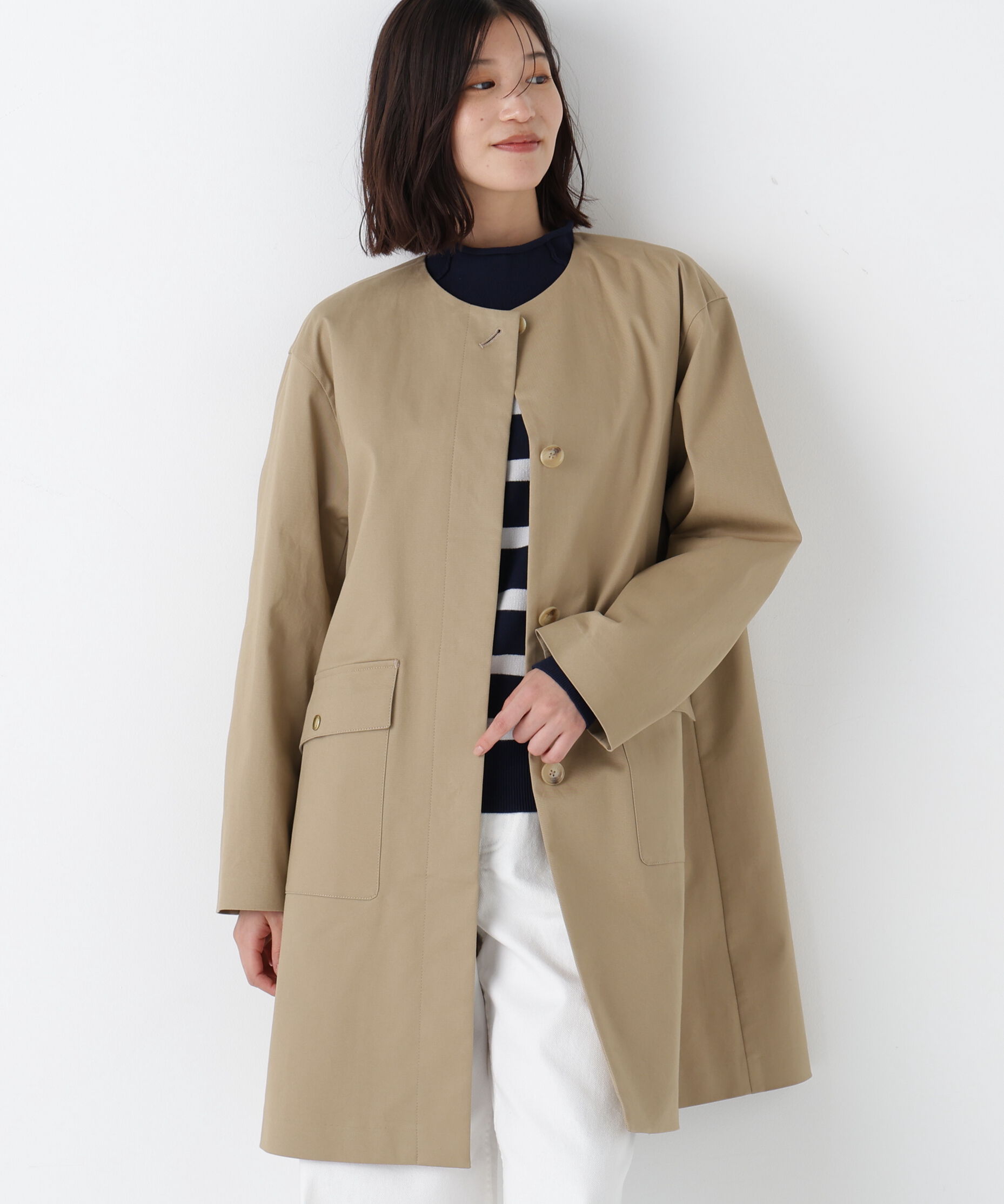  「◆ライナー付きフラップノーカラーコート」|その他|