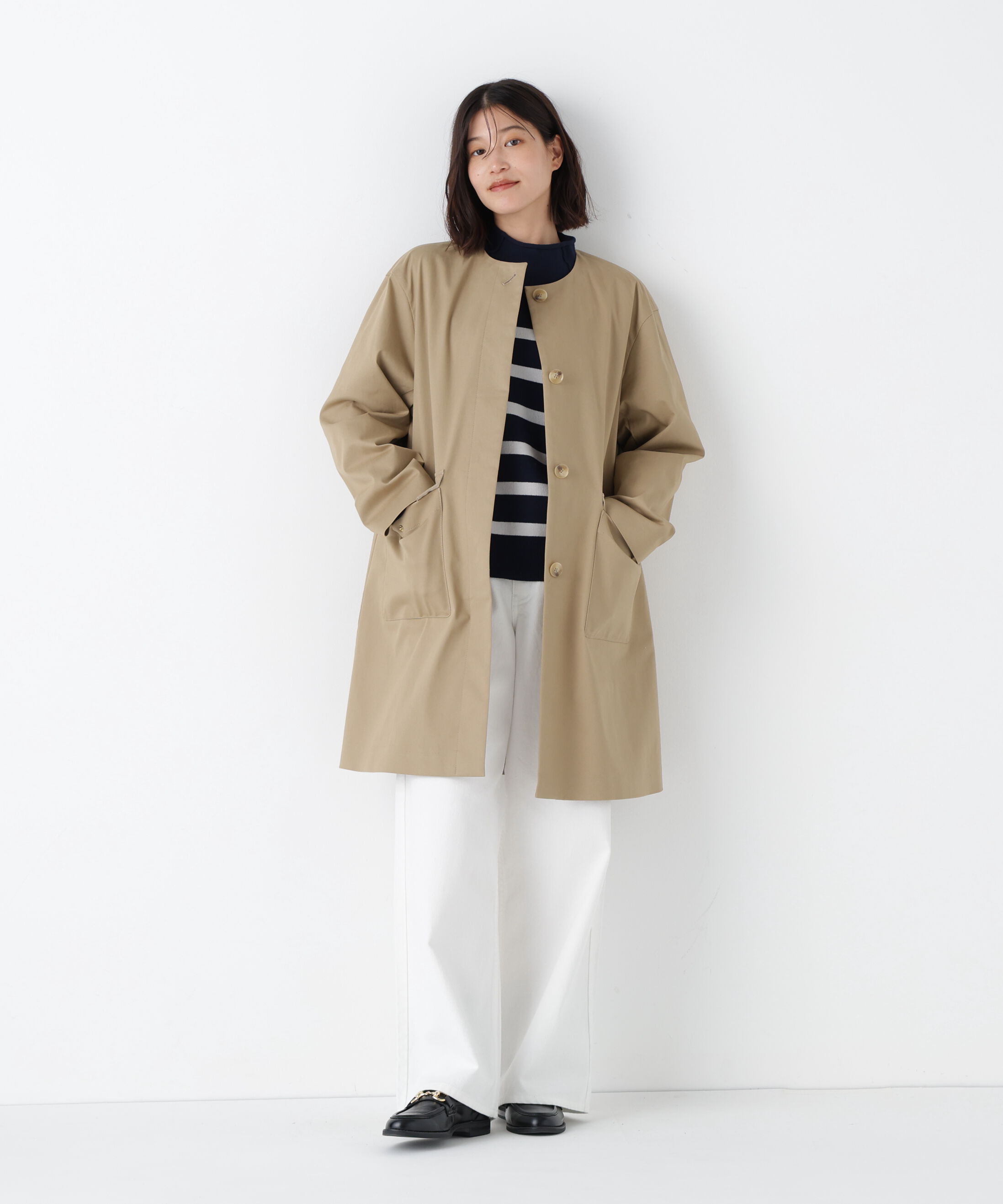  「◆ライナー付きフラップノーカラーコート」|その他|