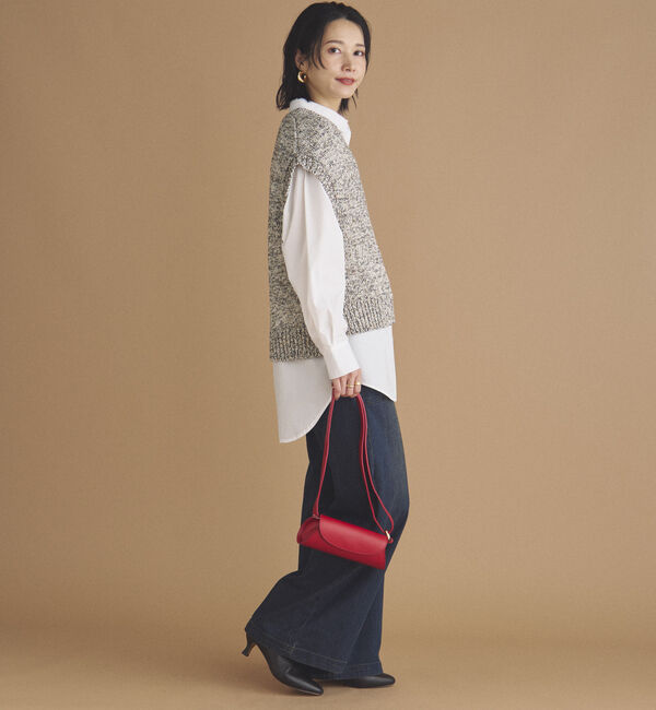 Doux archives「ＭＩＸヤーンＶネックベスト」|ニット・セーター|