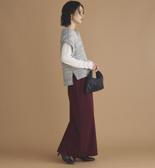 Doux archives「ＭＩＸヤーンＶネックベスト」|ニット・セーター|