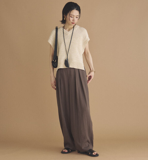 Doux archives「ＭＩＸヤーンＶネックベスト」|ニット・セーター|