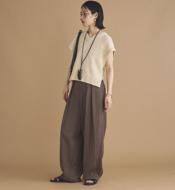 Doux archives「ＭＩＸヤーンＶネックベスト」|ニット・セーター|