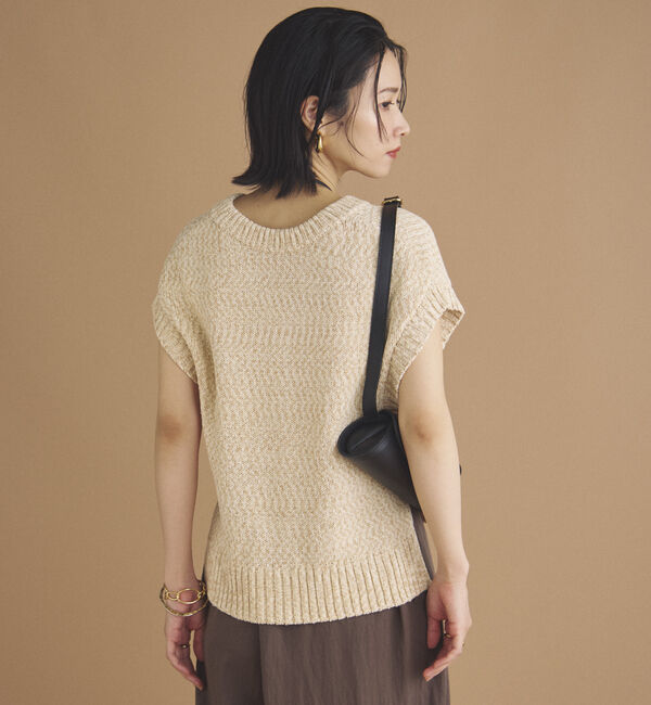 Doux archives「ＭＩＸヤーンＶネックベスト」|ニット・セーター|