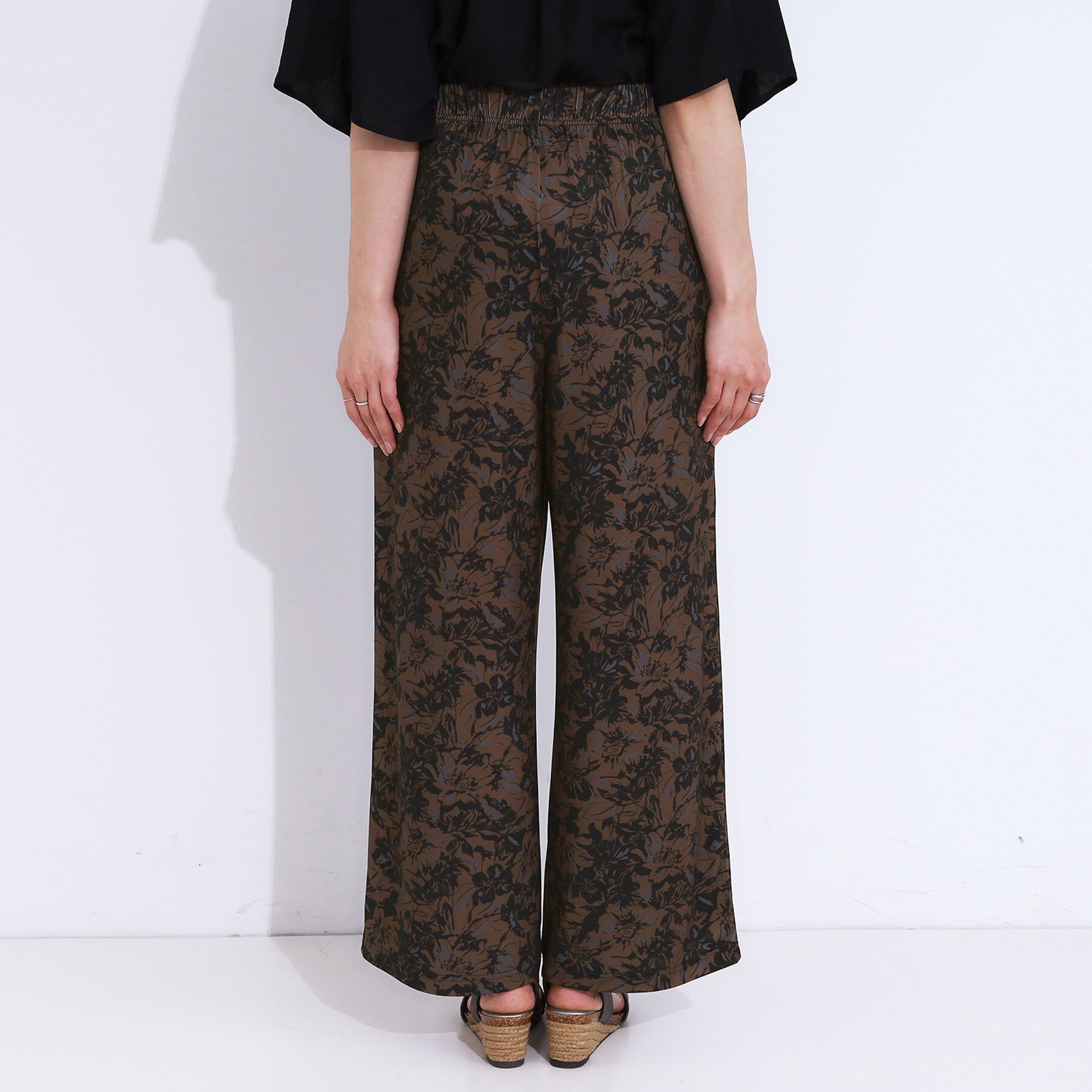 SHOO･LA･RUE「【S-LL/ひんやり/選べる2柄】大人のリラックスコーデに プリント柄パンツ」|その他|