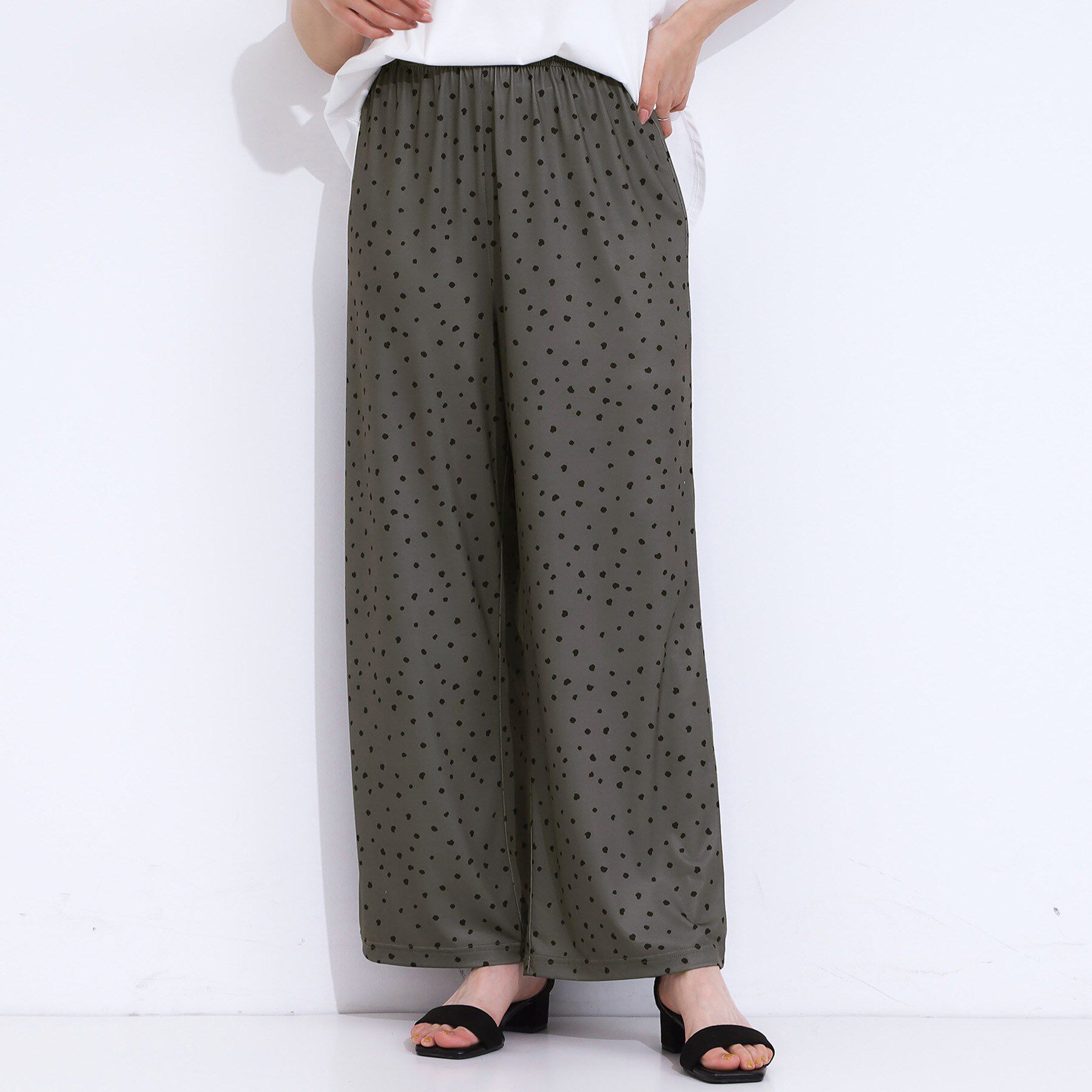 SHOO･LA･RUE「【S-LL/ひんやり/選べる2柄】大人のリラックスコーデに プリント柄パンツ」|その他|