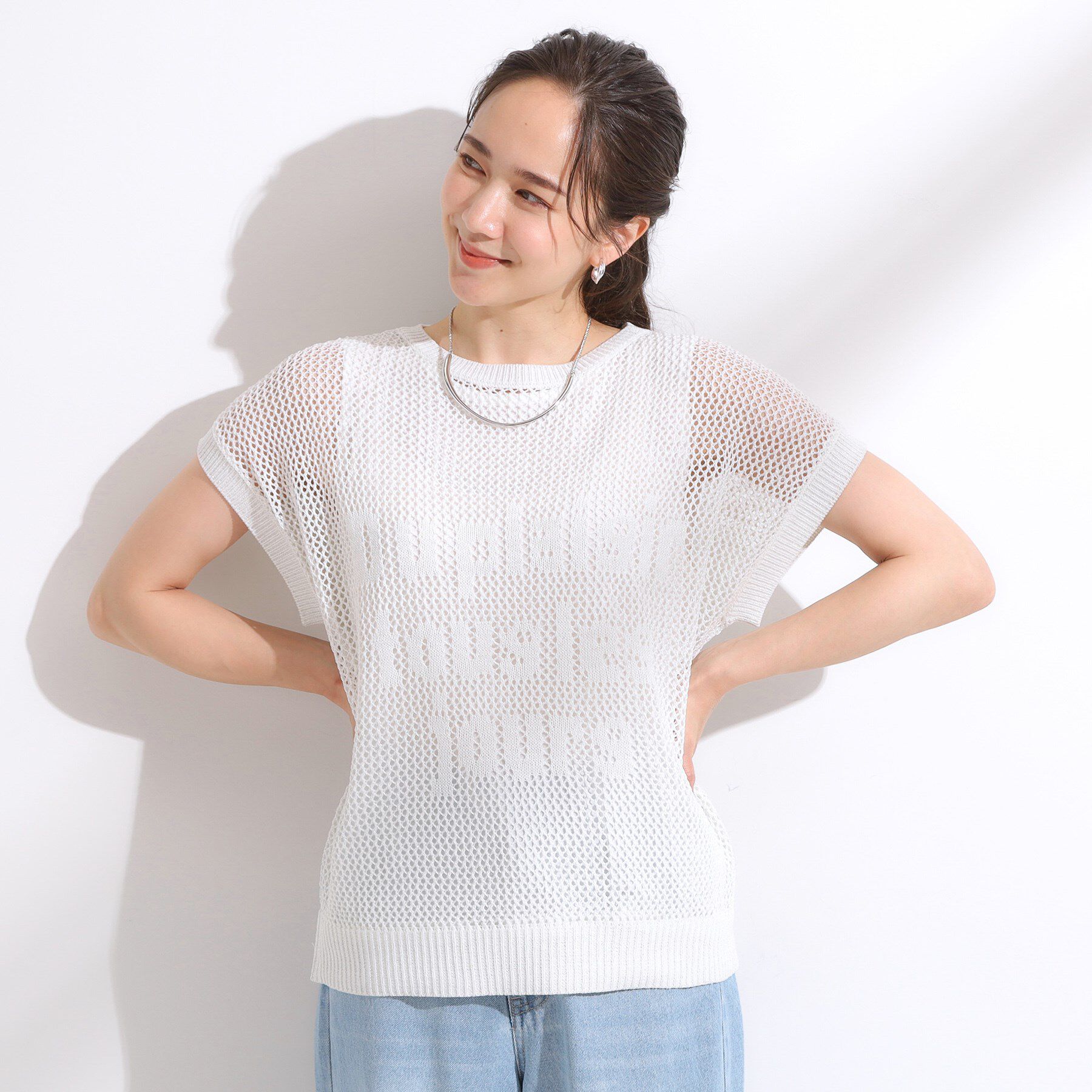 SHOO･LA･RUE「【2点セット/S-LL】ラメメッシュロゴニットセット」|その他|