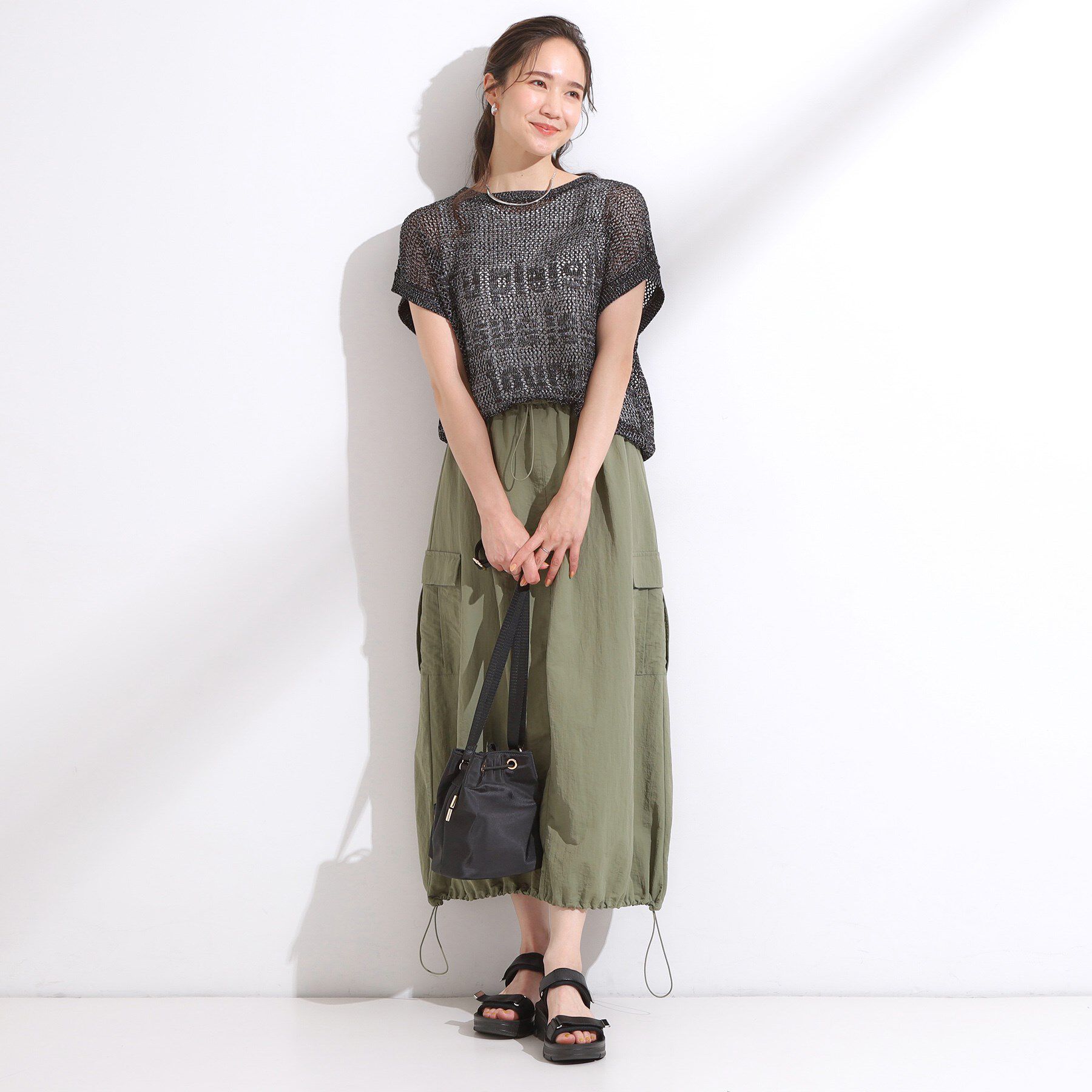 SHOO･LA･RUE「【2点セット/S-LL】ラメメッシュロゴニットセット」|その他|